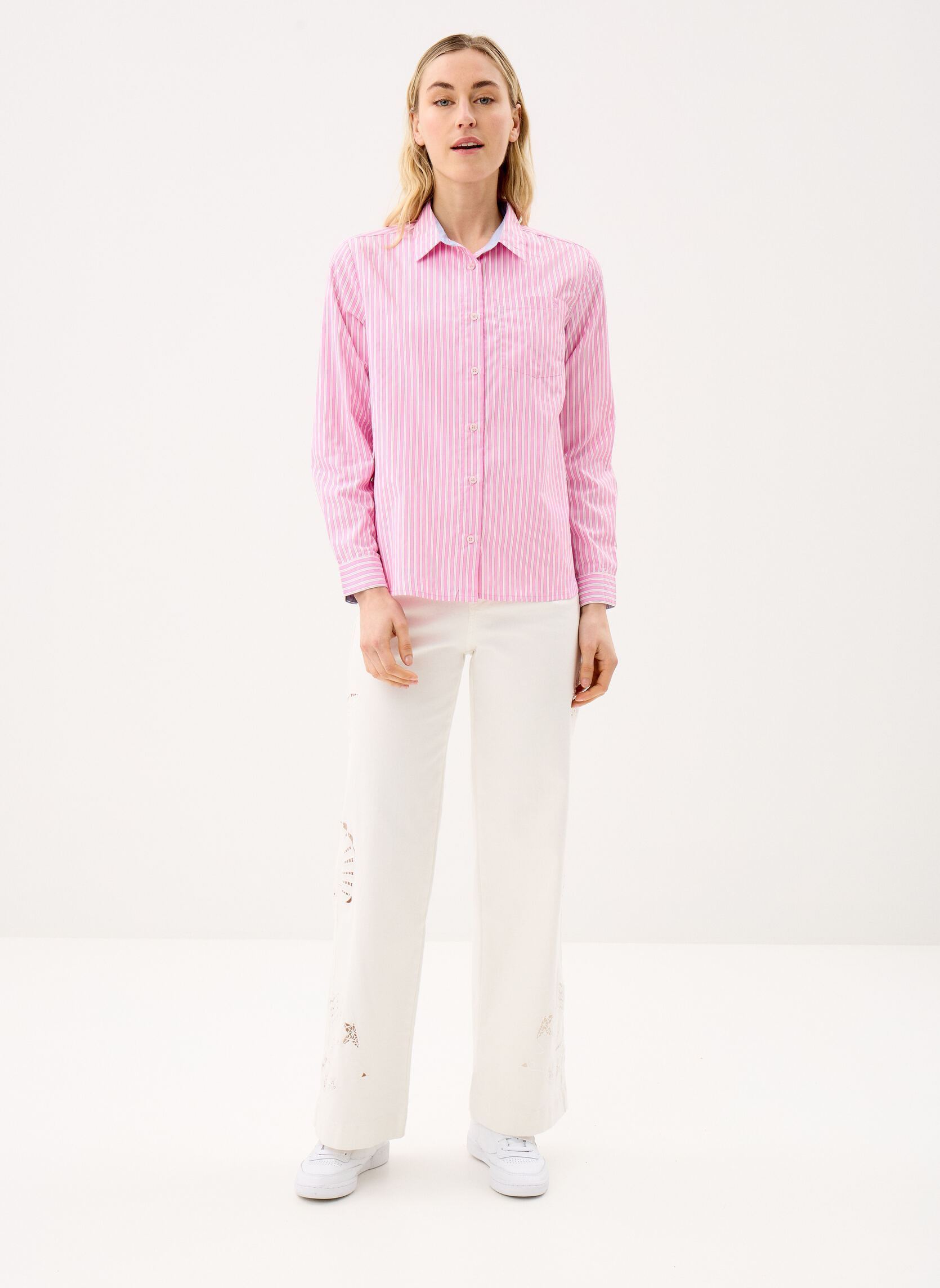 Chemises Carla femme rose La Petite Etoile Chemises Carla femme rose ECRU/ROSE