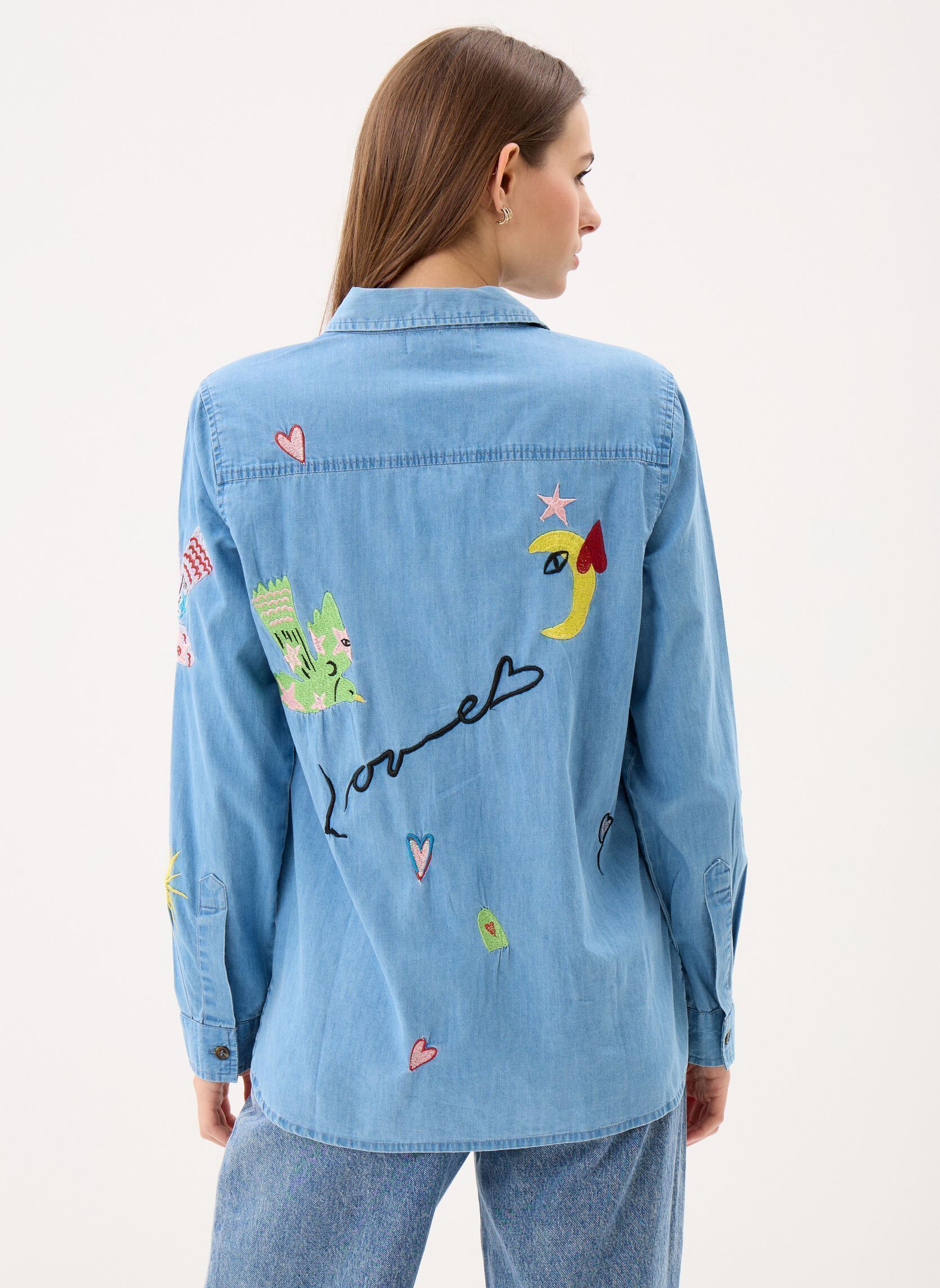 Langarm-Hemden Carlia damen blau La Petite Etoile Langarm-Hemden Carlia damen blau STONE