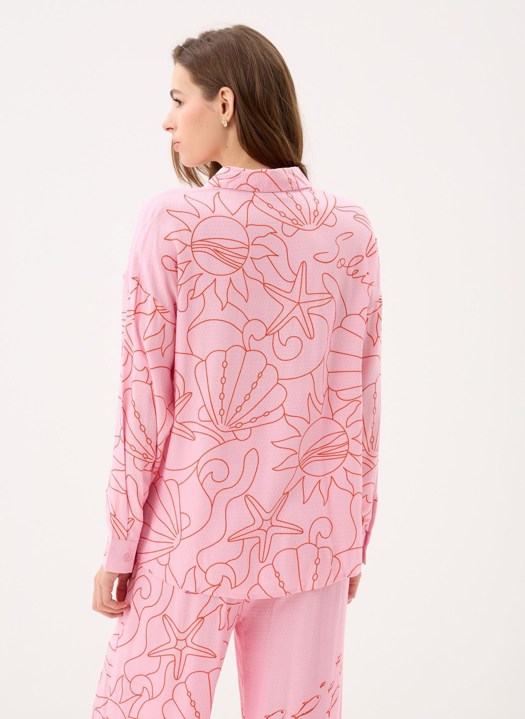 Langarm-Hemden Chaniani damen rosa La Petite Etoile Langarm-Hemden Chaniani damen rosa BICOLOR