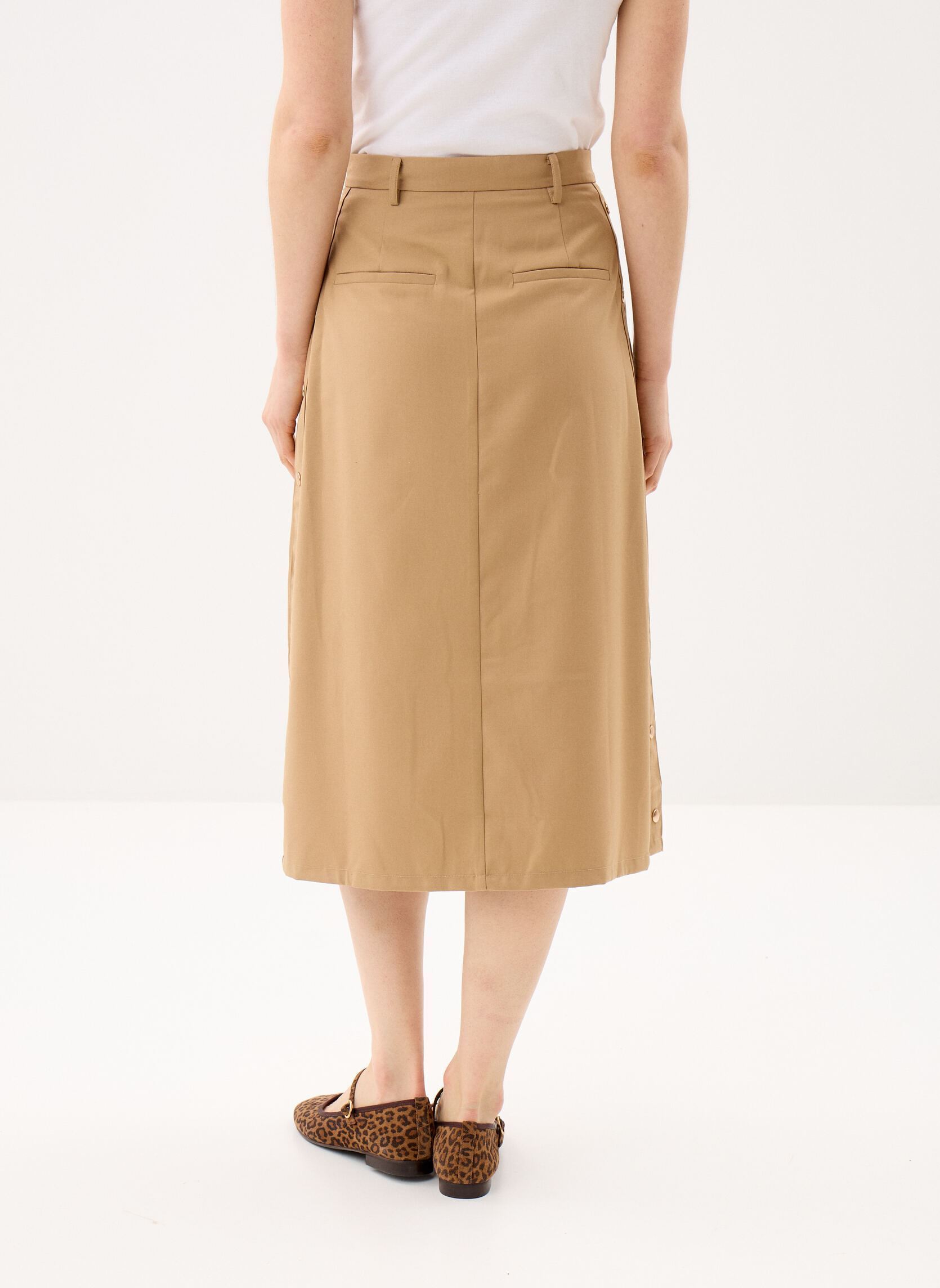 Jupes mi-longues Joe femme marron La Petite Etoile Jupes mi-longues Joe femme marron CAMEL