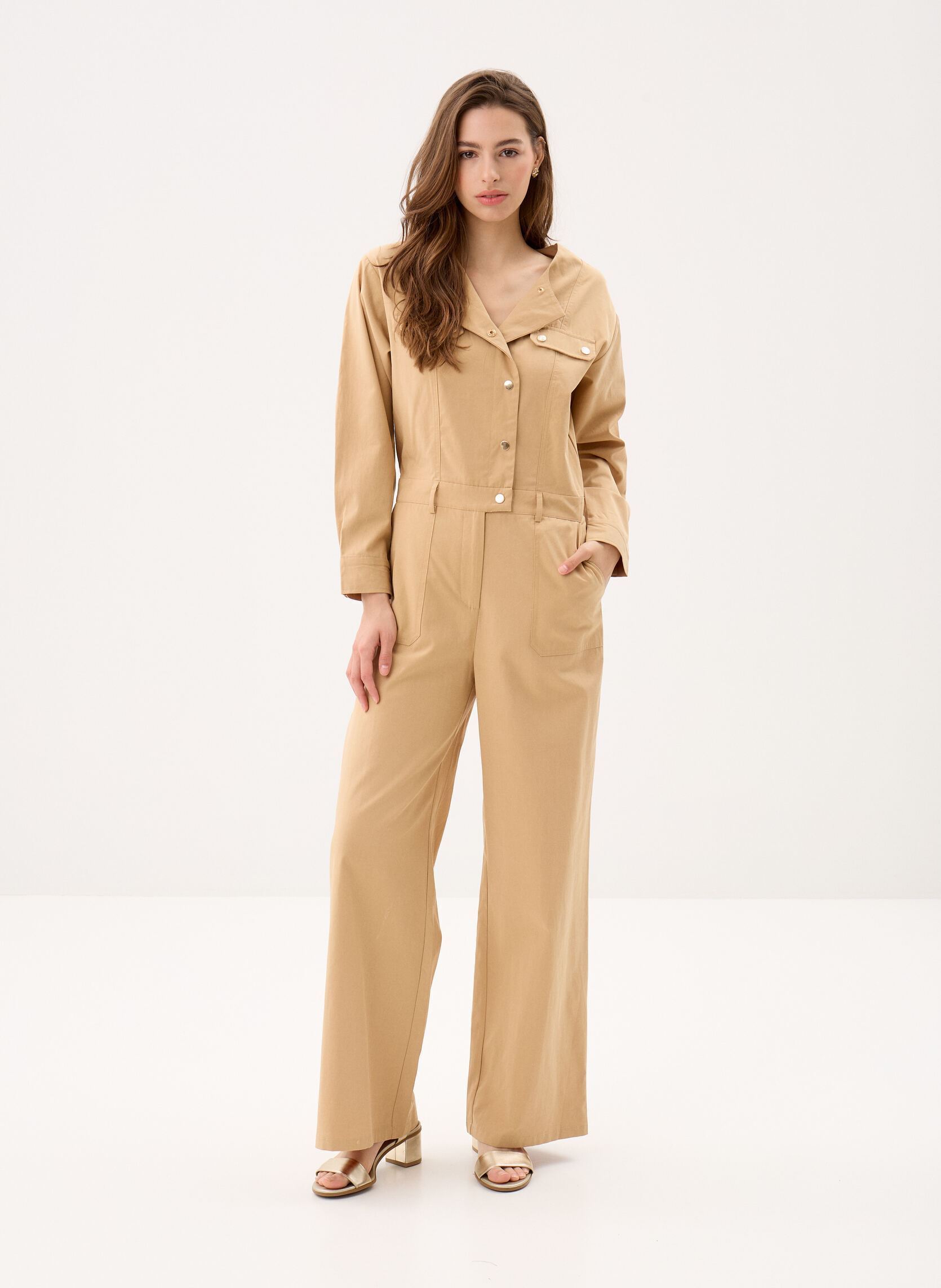 Combinaisons pantalon Laura femme marron La Petite Etoile Combinaisons pantalon Laura femme marron CAMEL