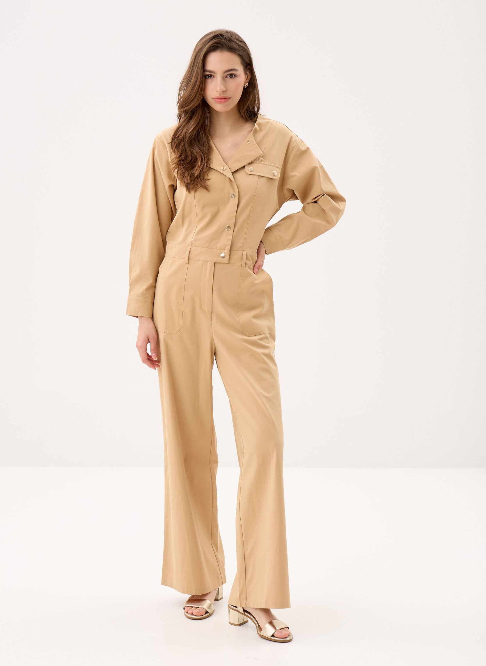 Combinaisons pantalon Laura femme marron La Petite Etoile Combinaisons pantalon Laura femme marron CAMEL