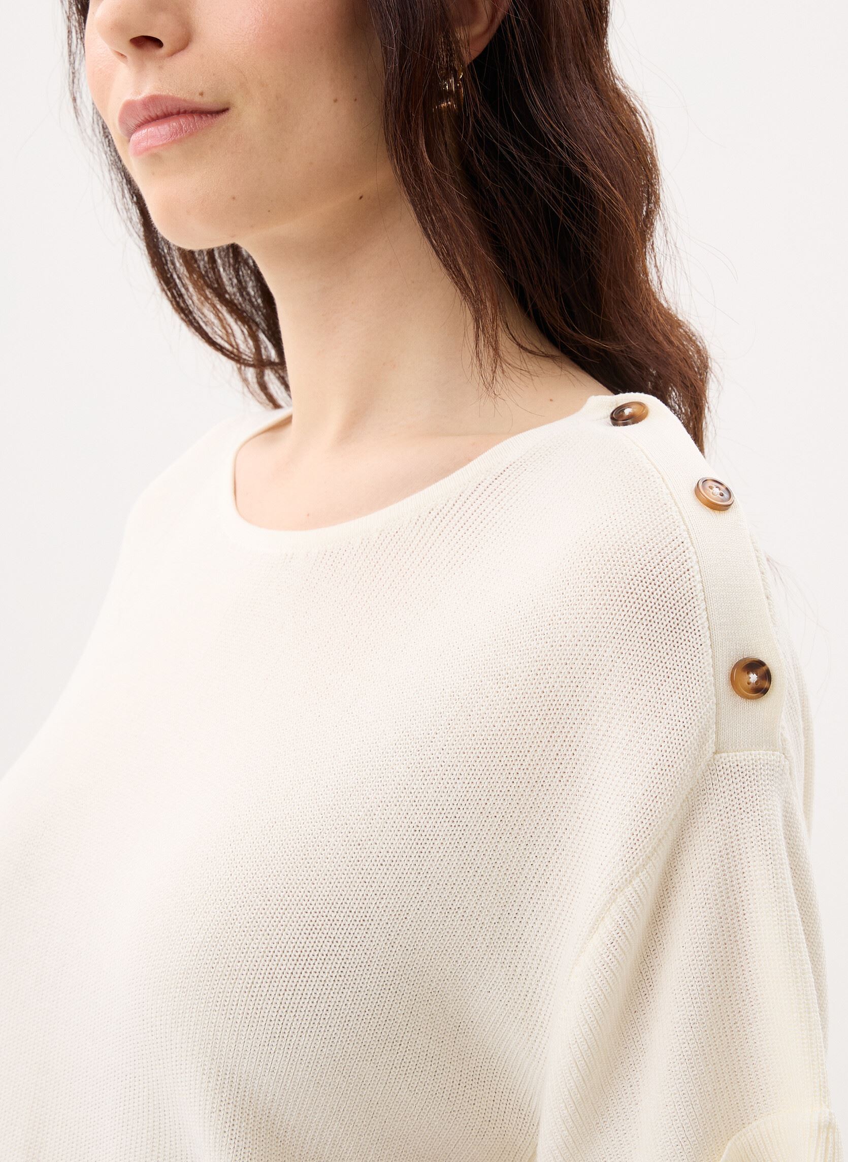 Pulls Mau femme blanc La Petite Etoile Pulls Mau femme blanc ECRU