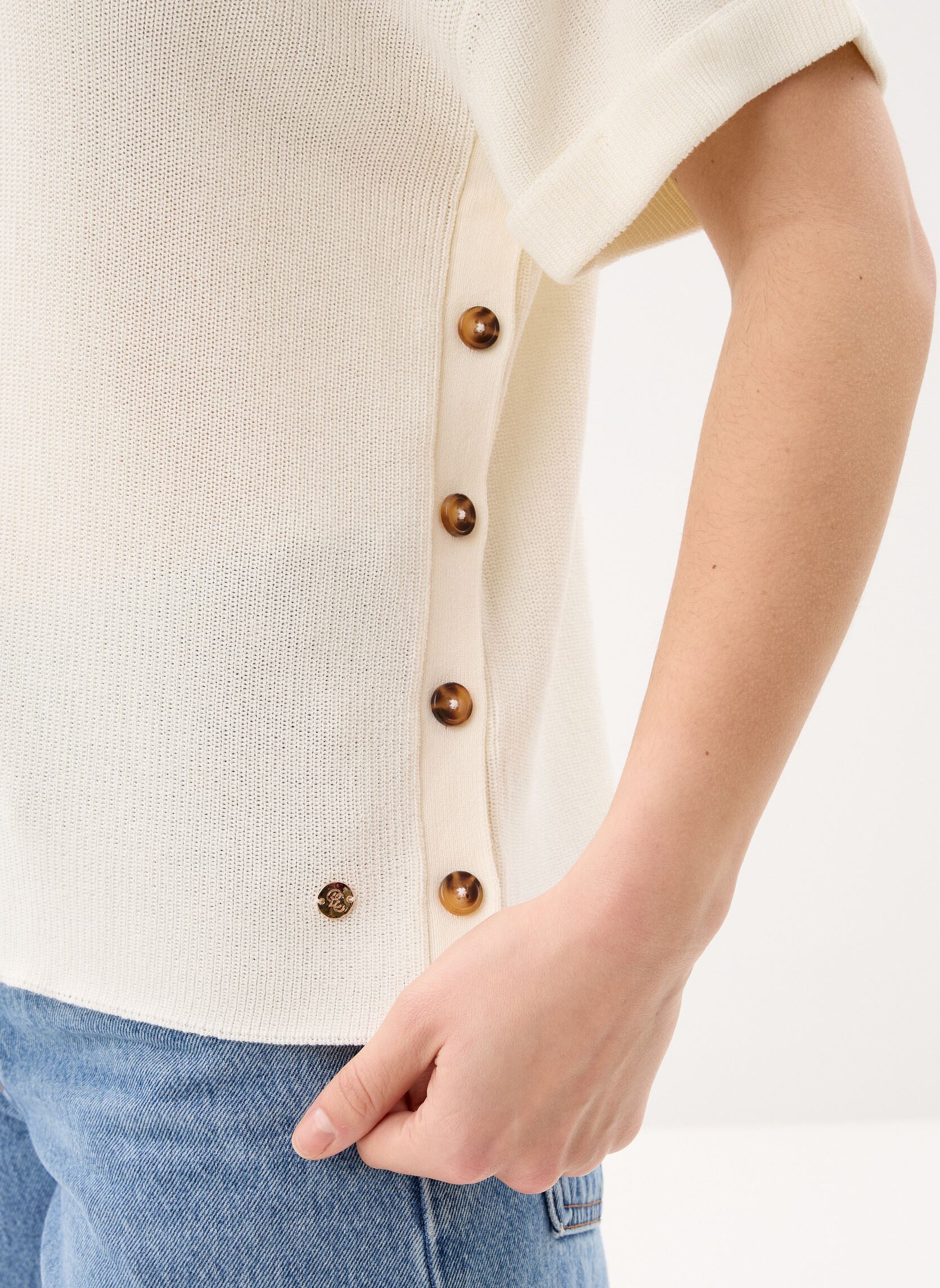 Pulls Mau femme blanc La Petite Etoile Pulls Mau femme blanc ECRU