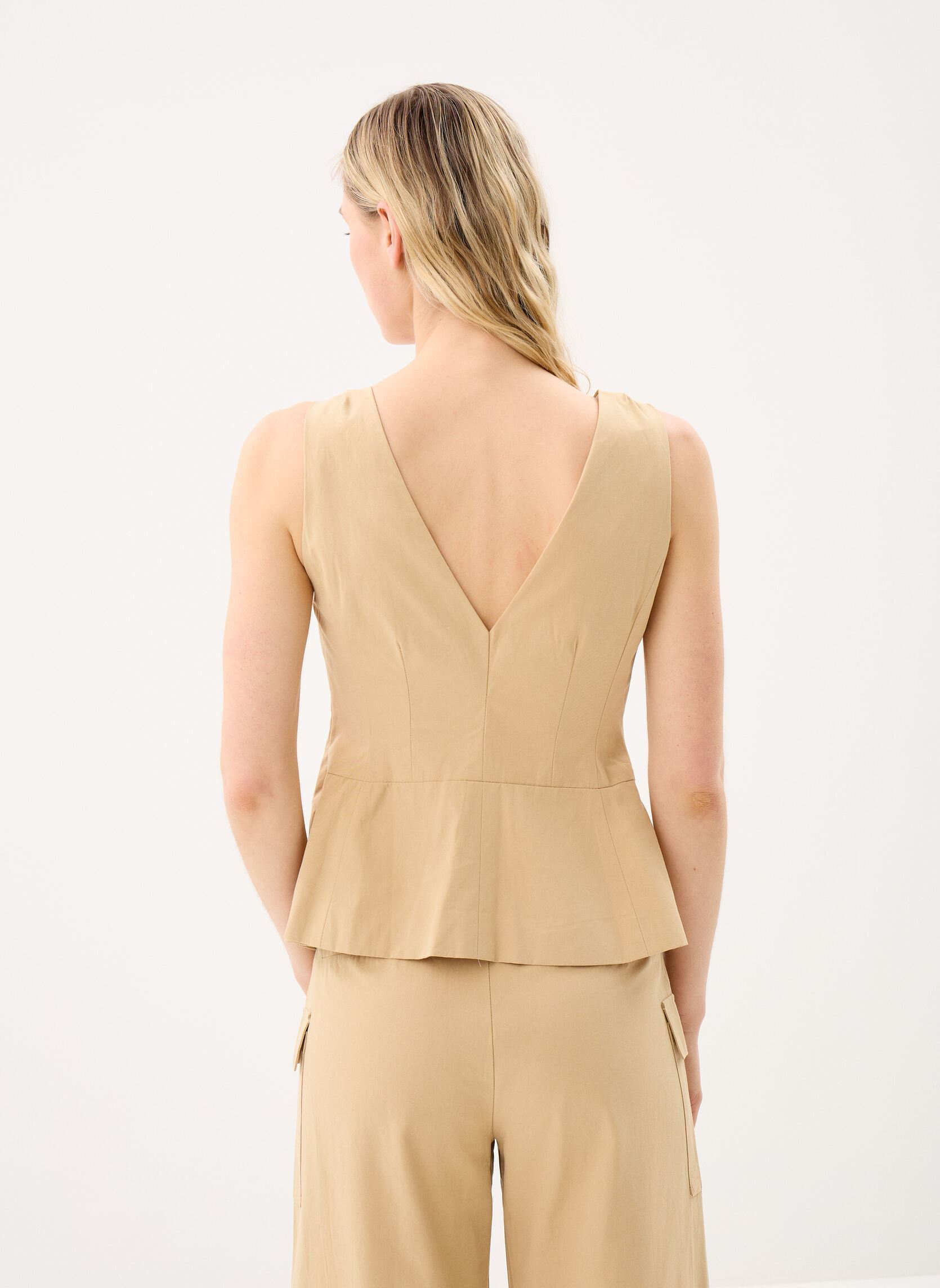 Vestes sans manches Nea femme marron La Petite Etoile Vestes sans manches Nea femme marron CAMEL