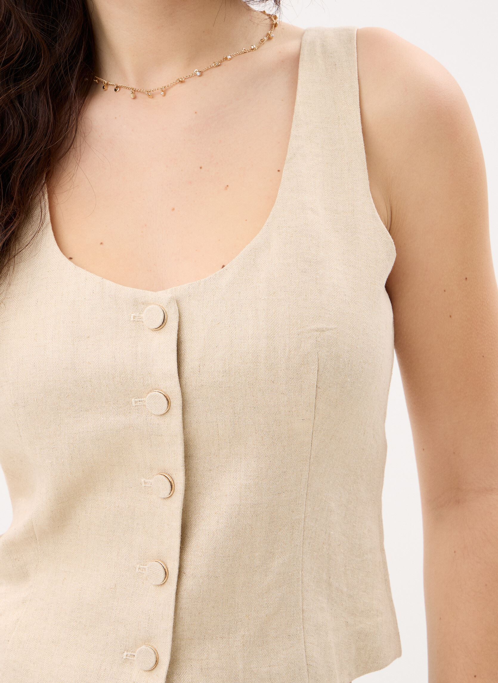 Tops Nebra dames beige La Petite Etoile Tops Nebra dames beige Dore