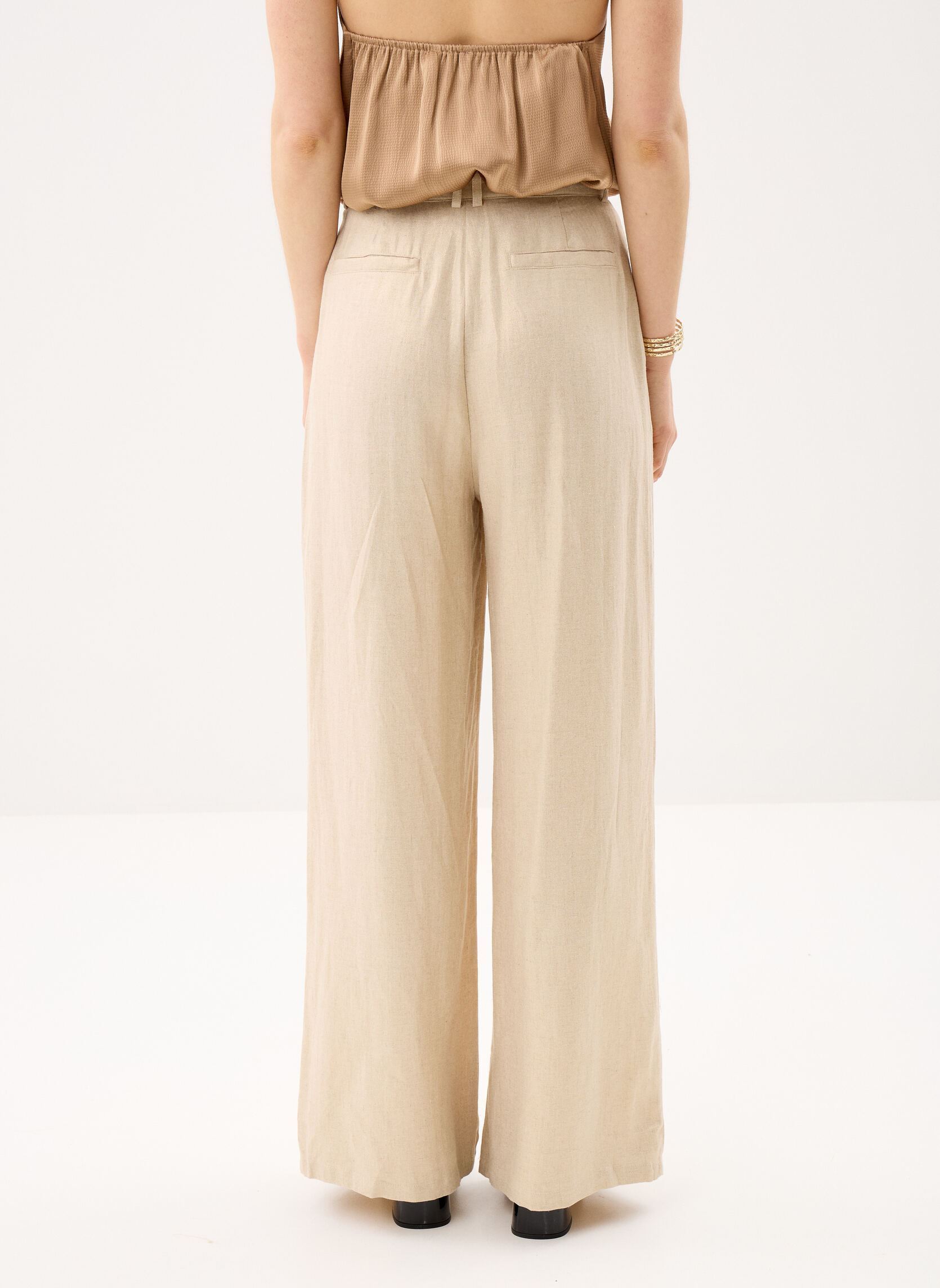 Pantalons larges Palina femme beige La Petite Etoile Pantalons larges Palina femme beige Dore