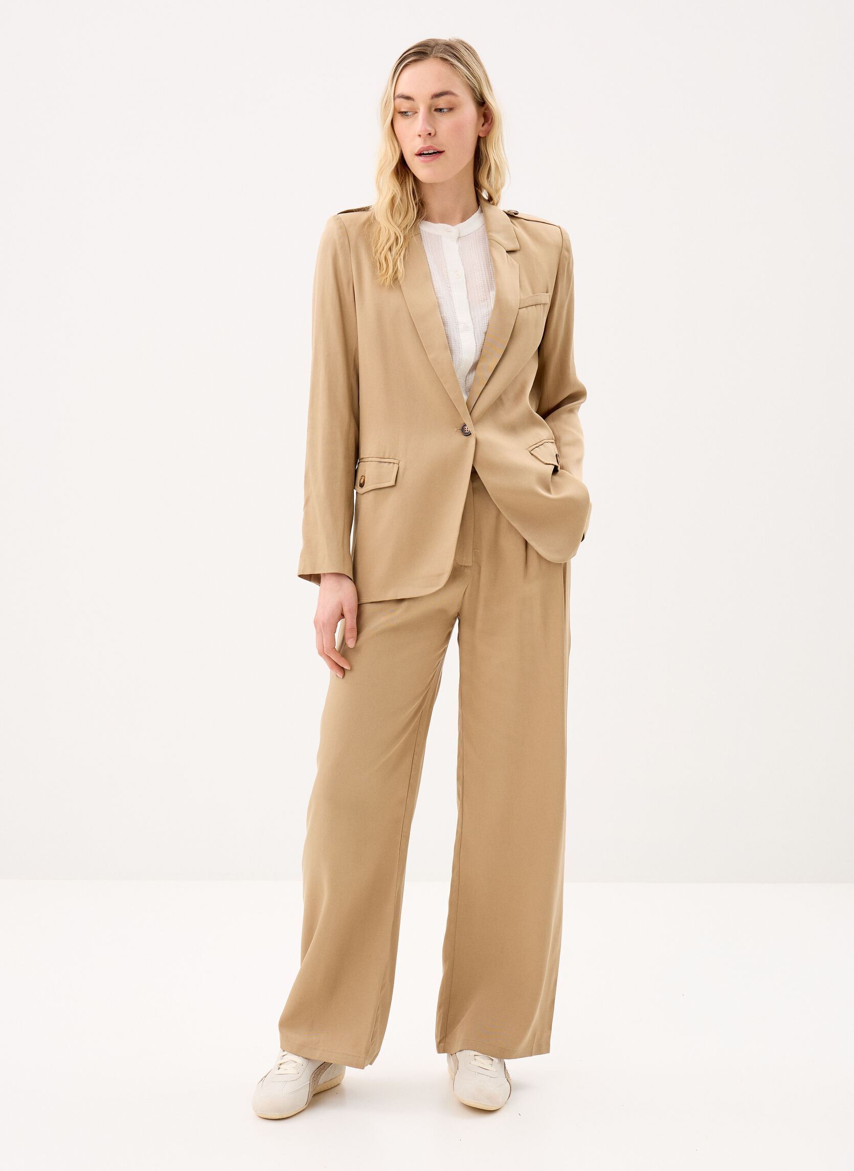 Pantalons larges Paolina femme beige La Petite Etoile Pantalons larges Paolina femme beige BEIGE