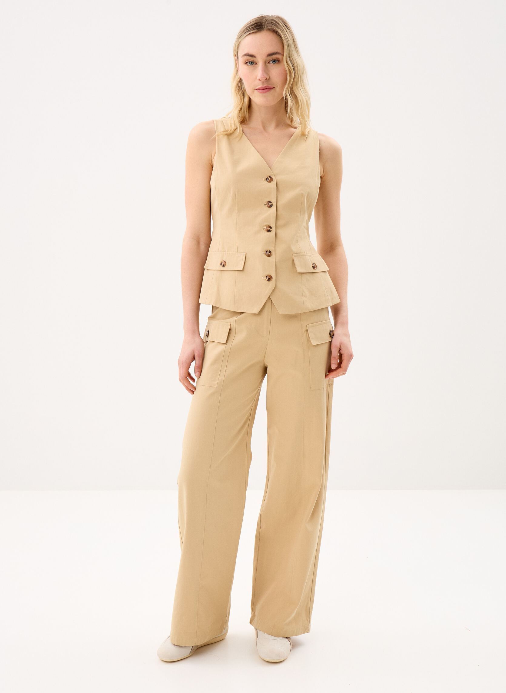 Rechte broeken Poldie dames bruin La Petite Etoile Rechte broeken Poldie dames bruin CAMEL