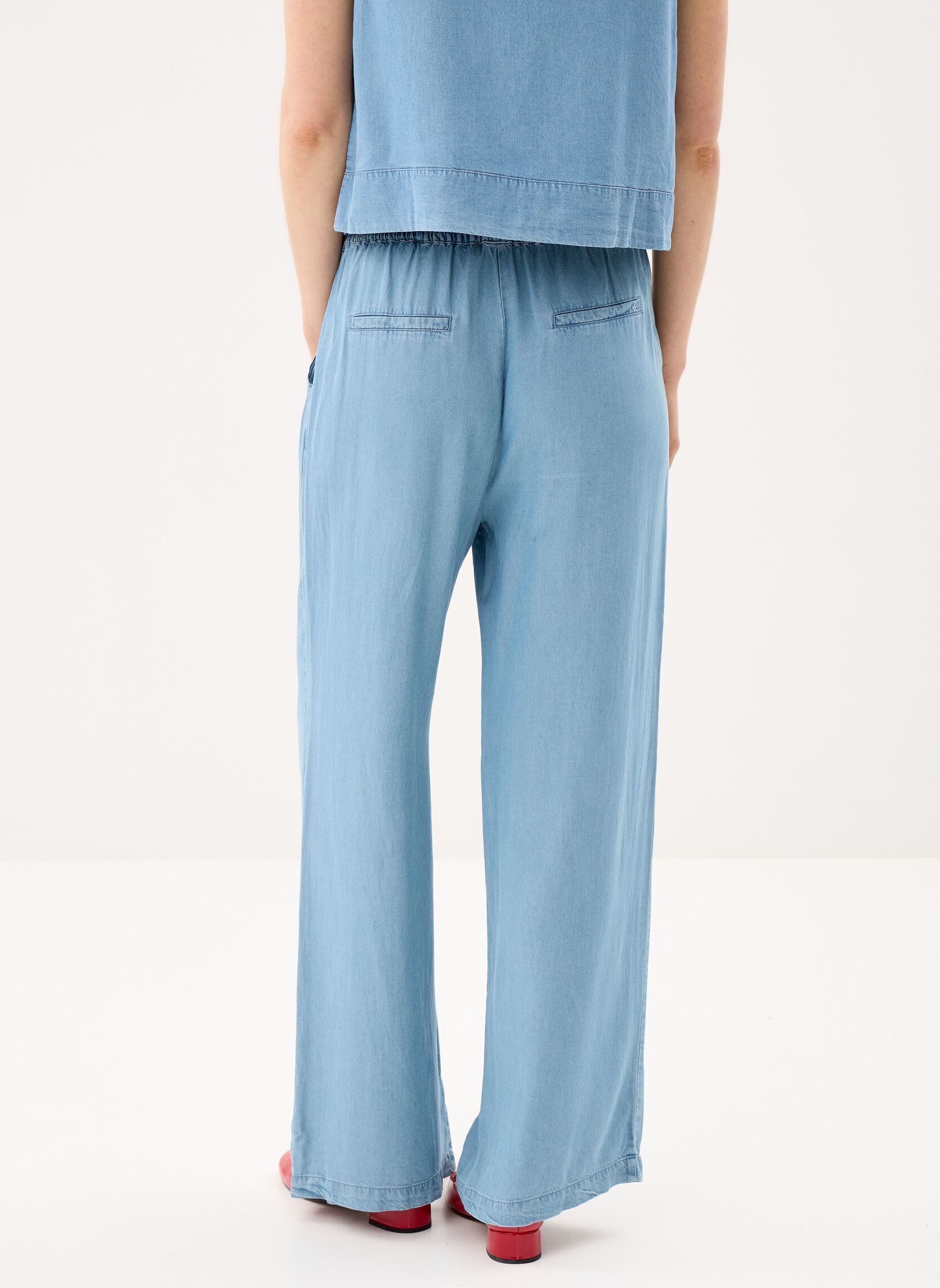 Pantalons larges Polta femme bleu La Petite Etoile Pantalons larges Polta femme bleu STONE