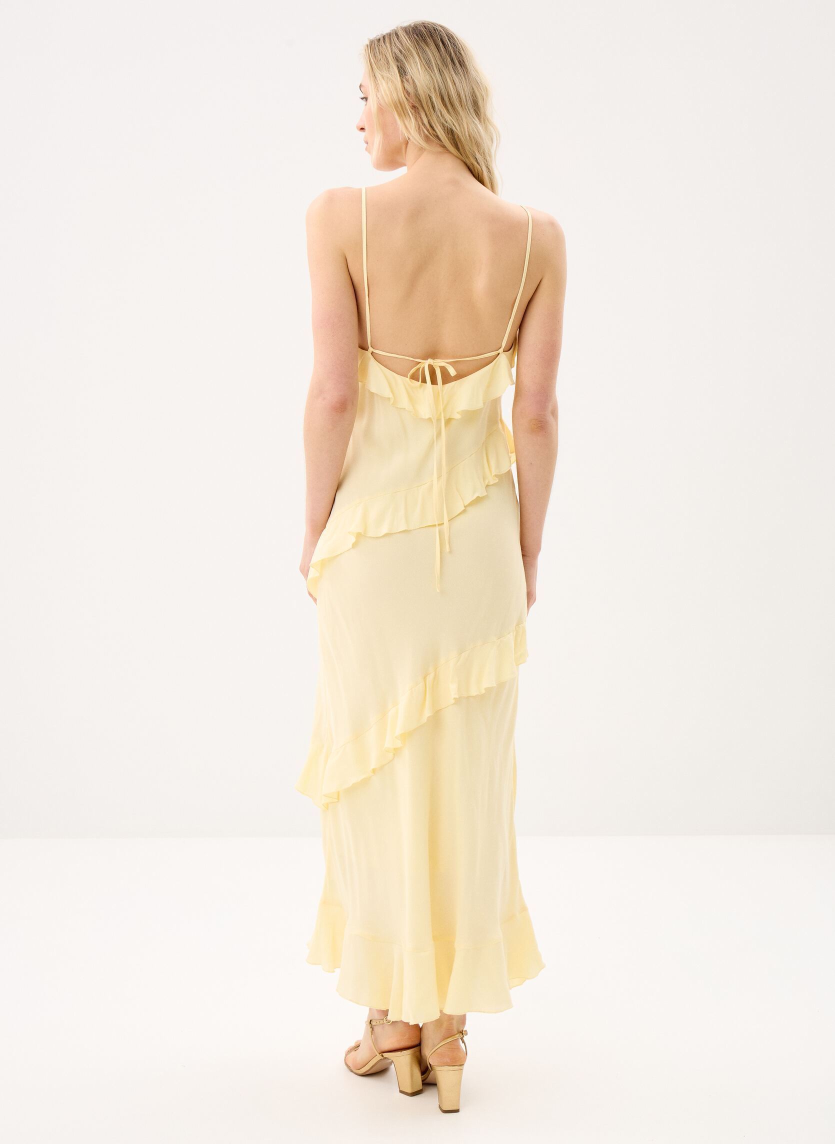 Lange jurken Rosilda dames geel La Petite Etoile Lange jurken Rosilda dames geel Jaune