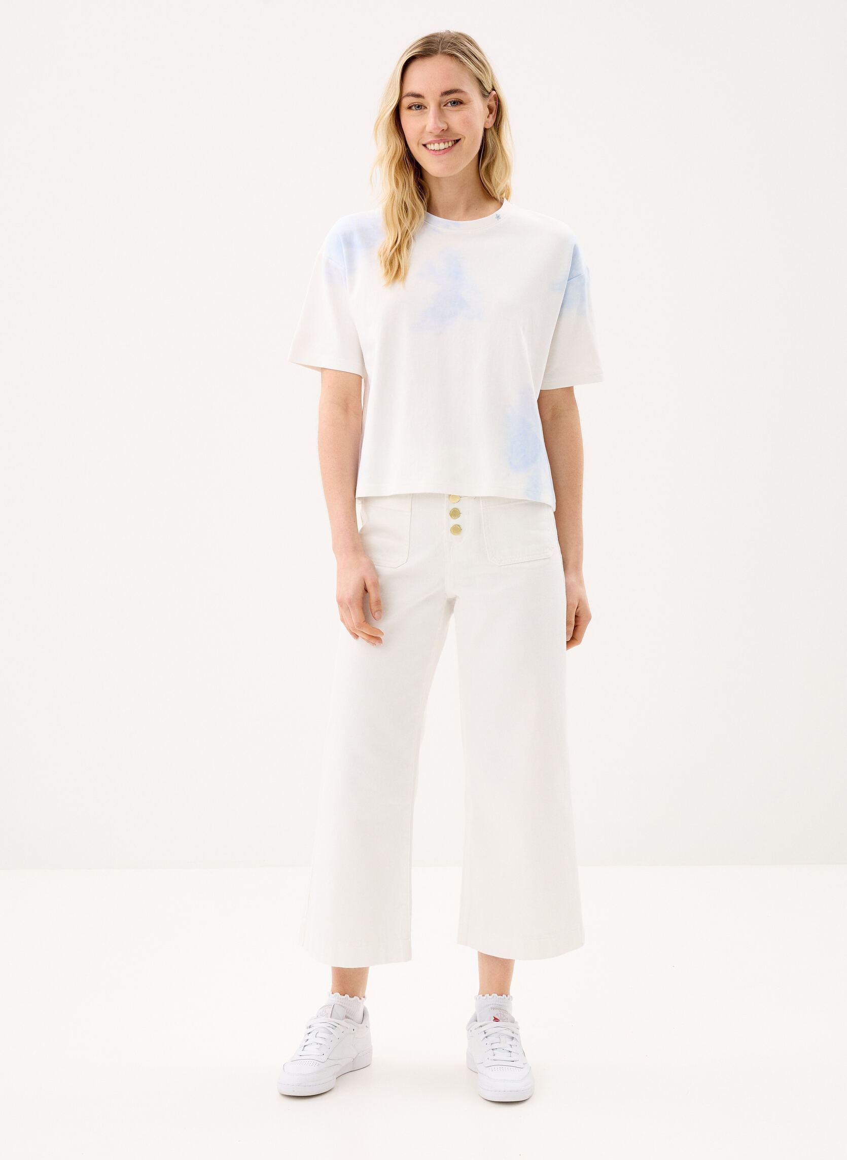 Tee-shirts Taiso femme bleu La Petite Etoile Tee-shirts Taiso femme bleu ECRU/BLEU