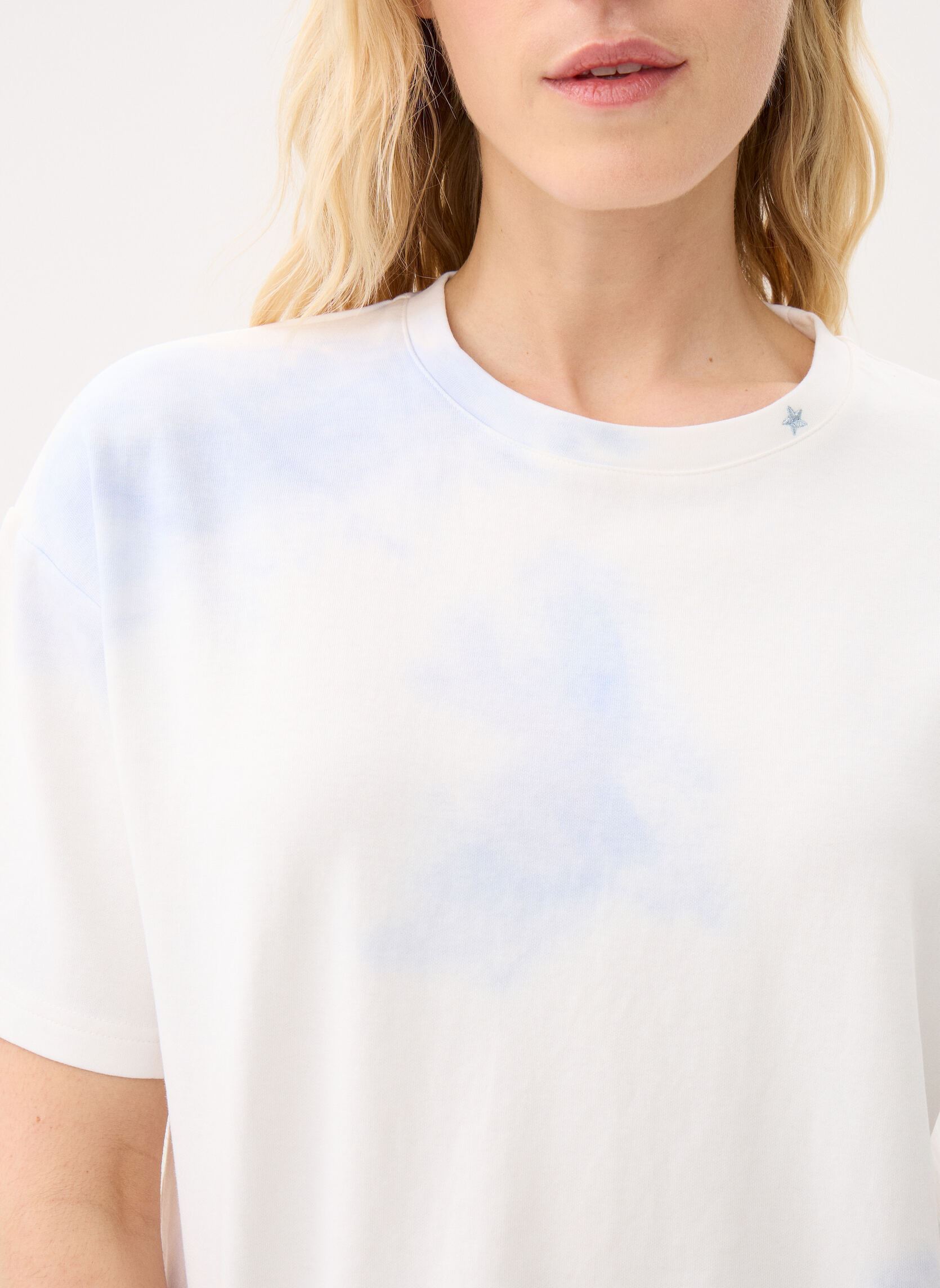 Tee-shirts Taiso femme bleu La Petite Etoile Tee-shirts Taiso femme bleu ECRU/BLEU
