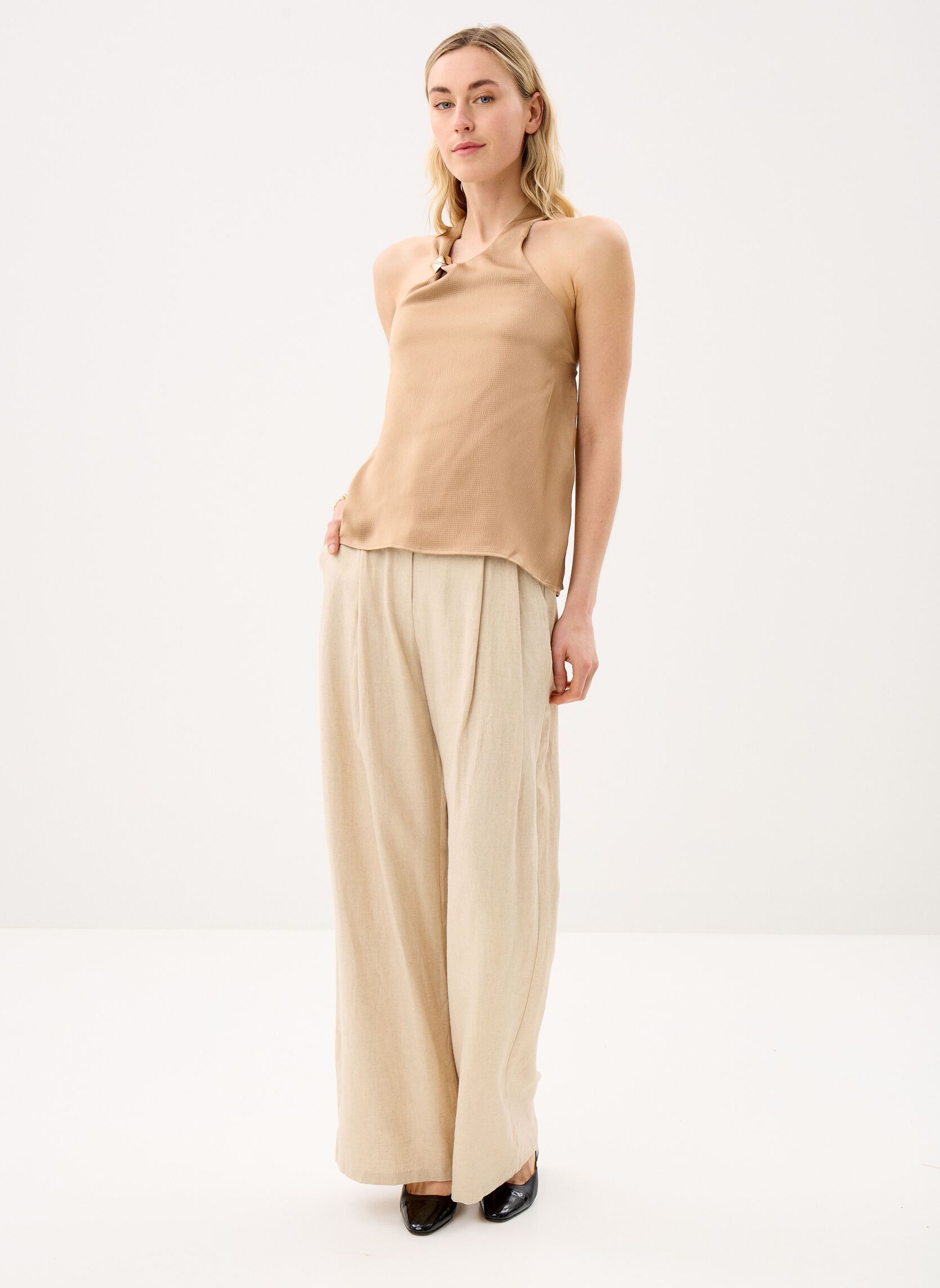 Tops Tiamo dames bruin La Petite Etoile Tops Tiamo dames bruin TAUPE