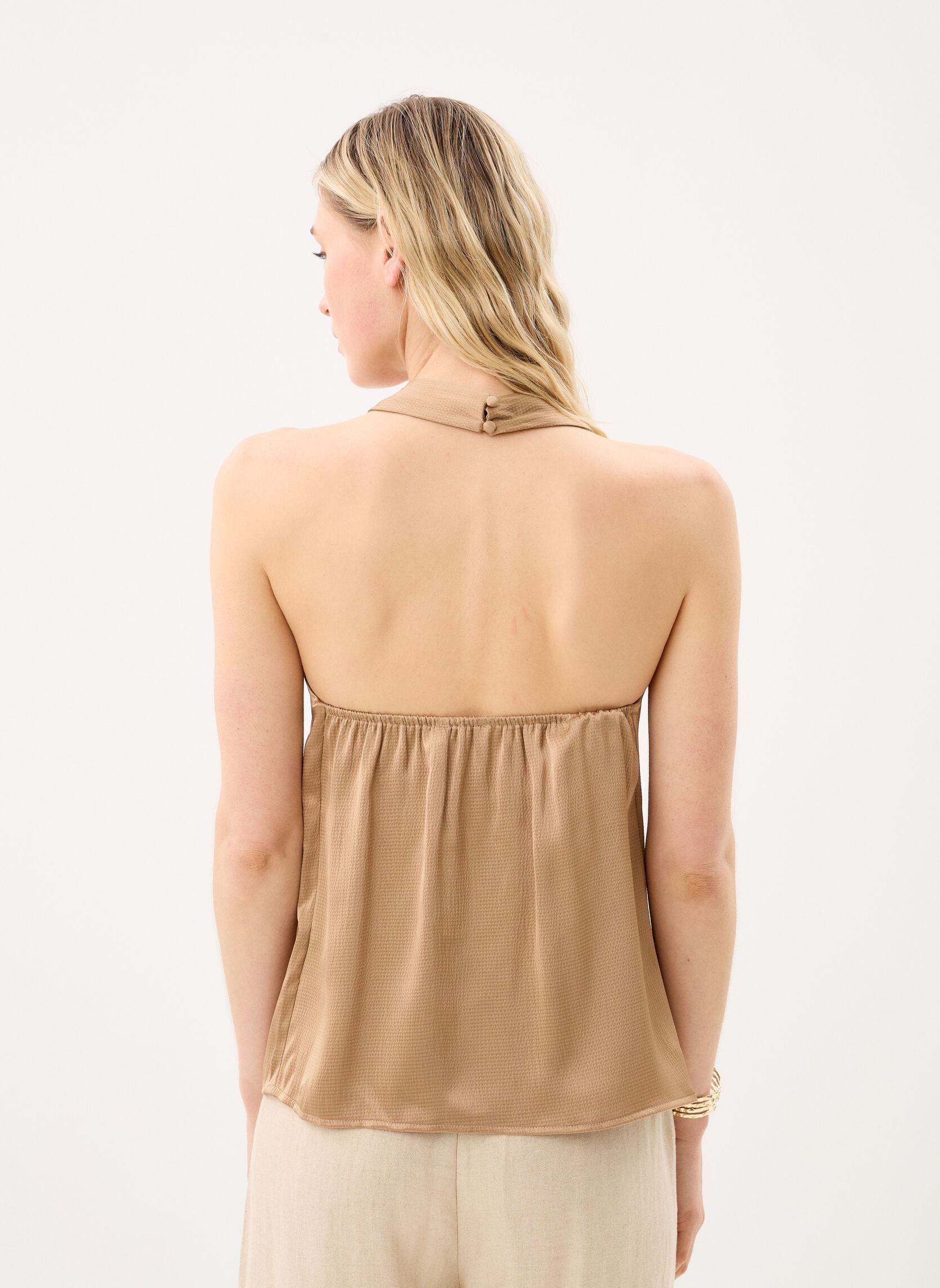 Tops Tiamo dames bruin La Petite Etoile Tops Tiamo dames bruin TAUPE