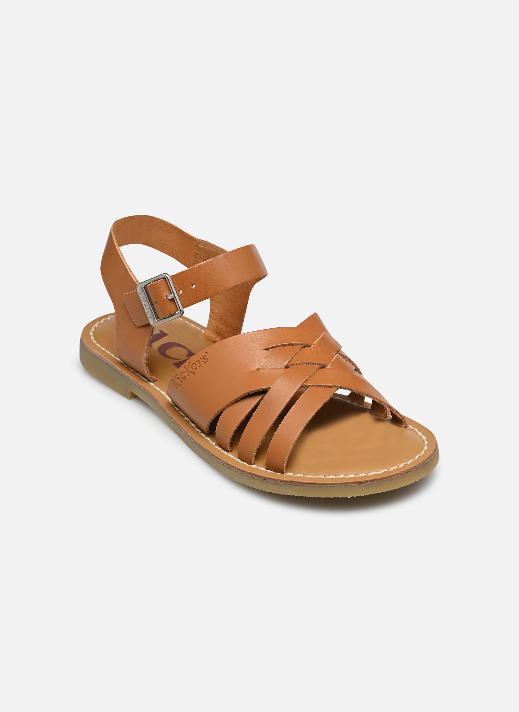 Kickers Sandales plates Kick Ladora femme marron | Sarenza Suisse
