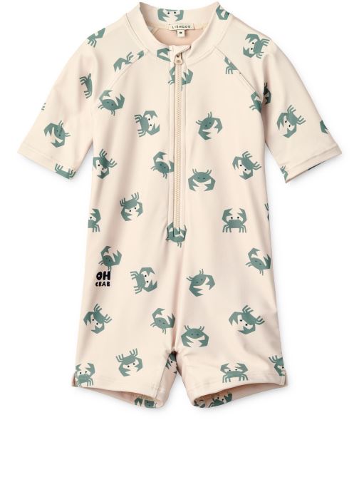 Liewood Maillots de bain Max Printed Swim Jumpsuit baby fille blanc