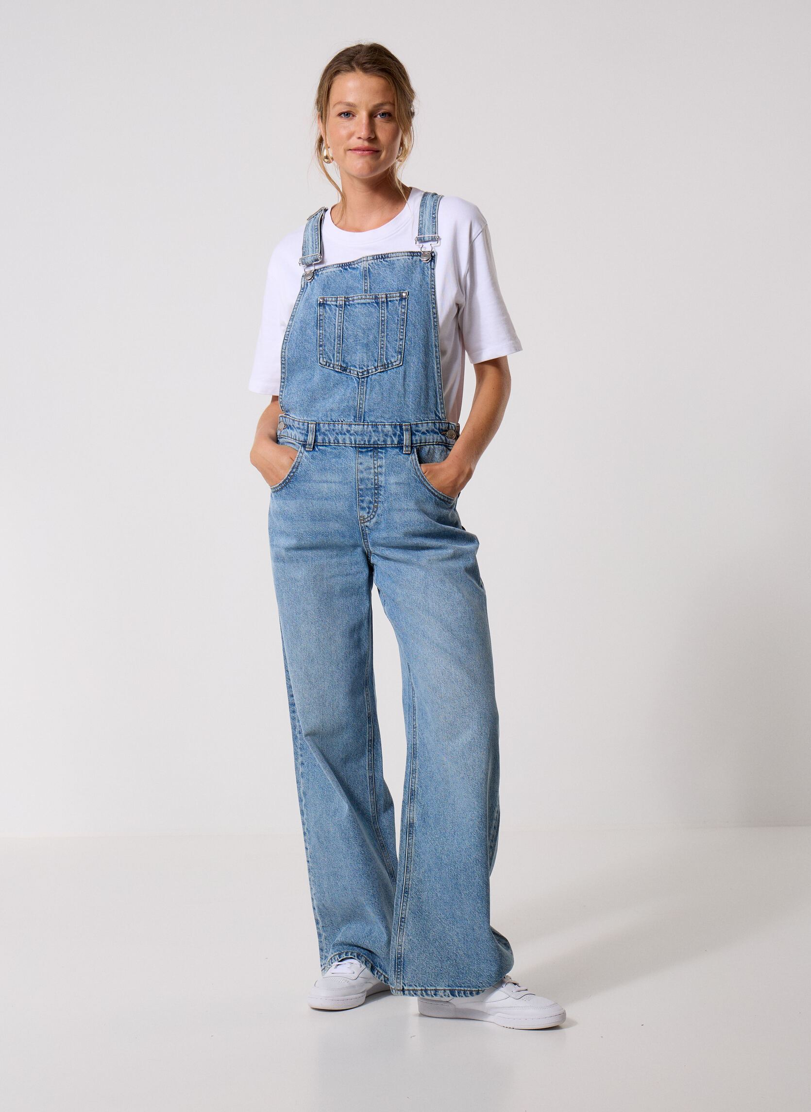 Salopettes PENELOPE2 salopette femme bleu MADE BY Salopettes PENELOPE2 salopette femme bleu DENIM DOUBLE STONE