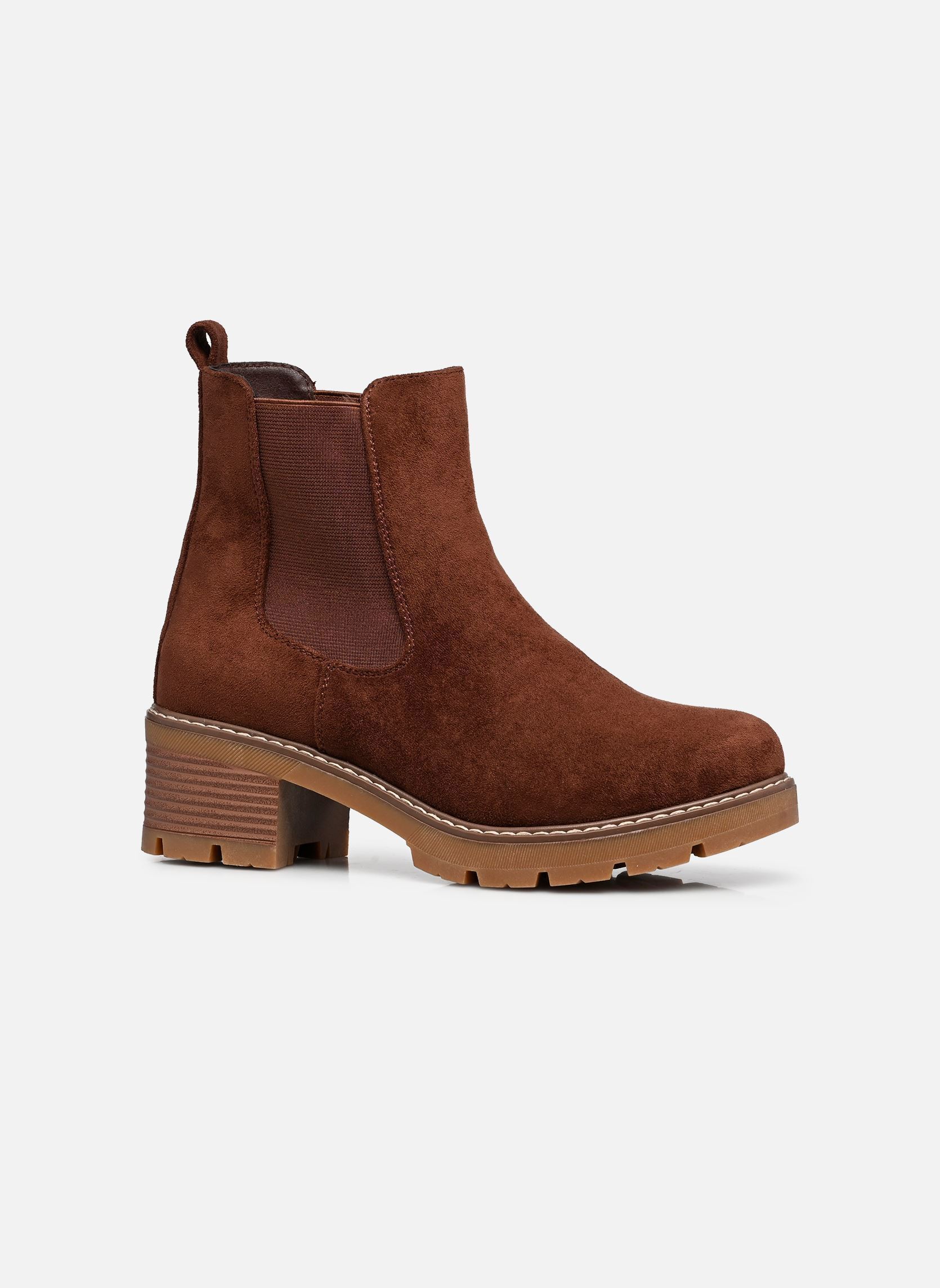 Niedrige Ankle Boots Boots THANIF damen braun MADE BY Niedrige Ankle Boots Boots THANIF damen braun DARK BROWN