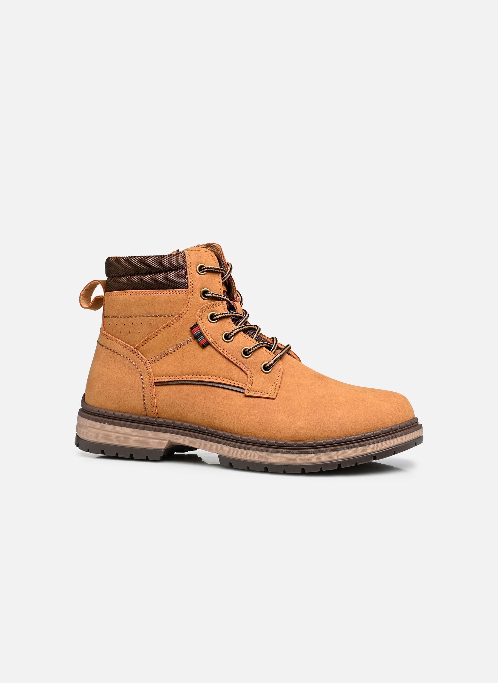 Veterlaarsjes Chaussure THSINI heren bruin MADE BY Veterlaarsjes Chaussure THSINI heren bruin MAIS PU