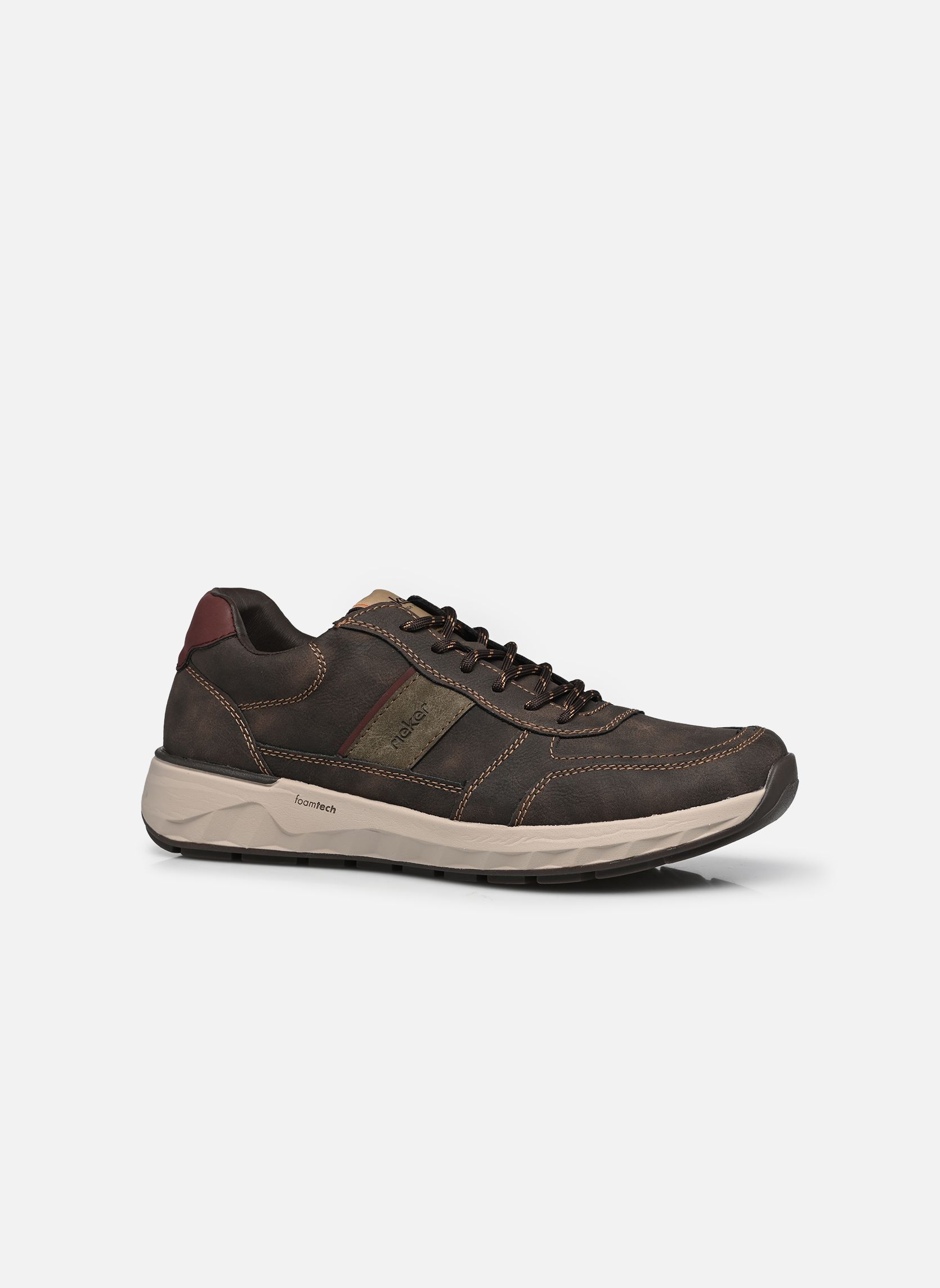 Lage sneakers 11505 heren bruin Rieker Lage sneakers 11505 heren bruin MORO/KAFFEE/BORDEAUX
