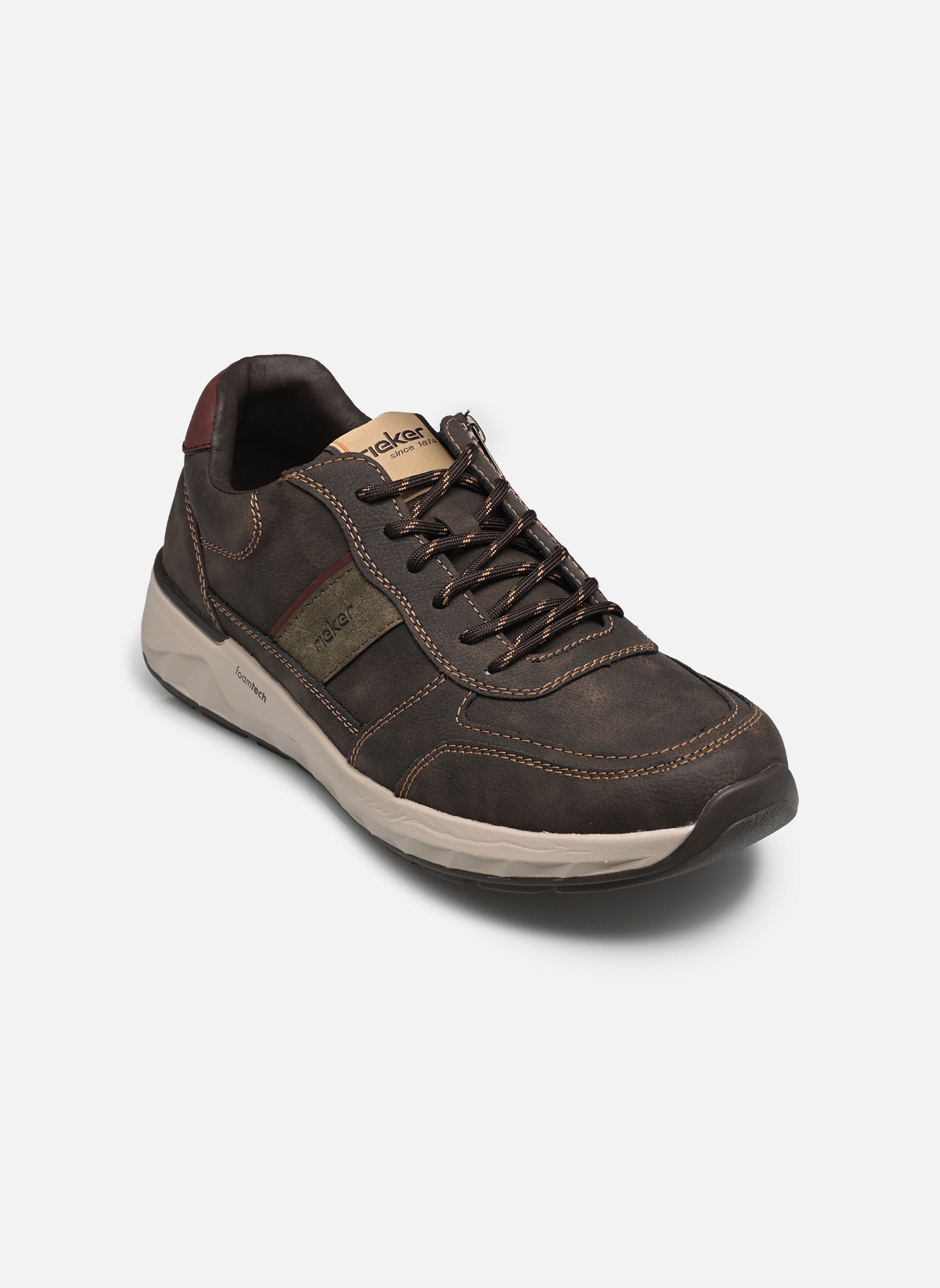 Lage sneakers 11505 heren bruin Rieker Lage sneakers 11505 heren bruin MORO/KAFFEE/BORDEAUX