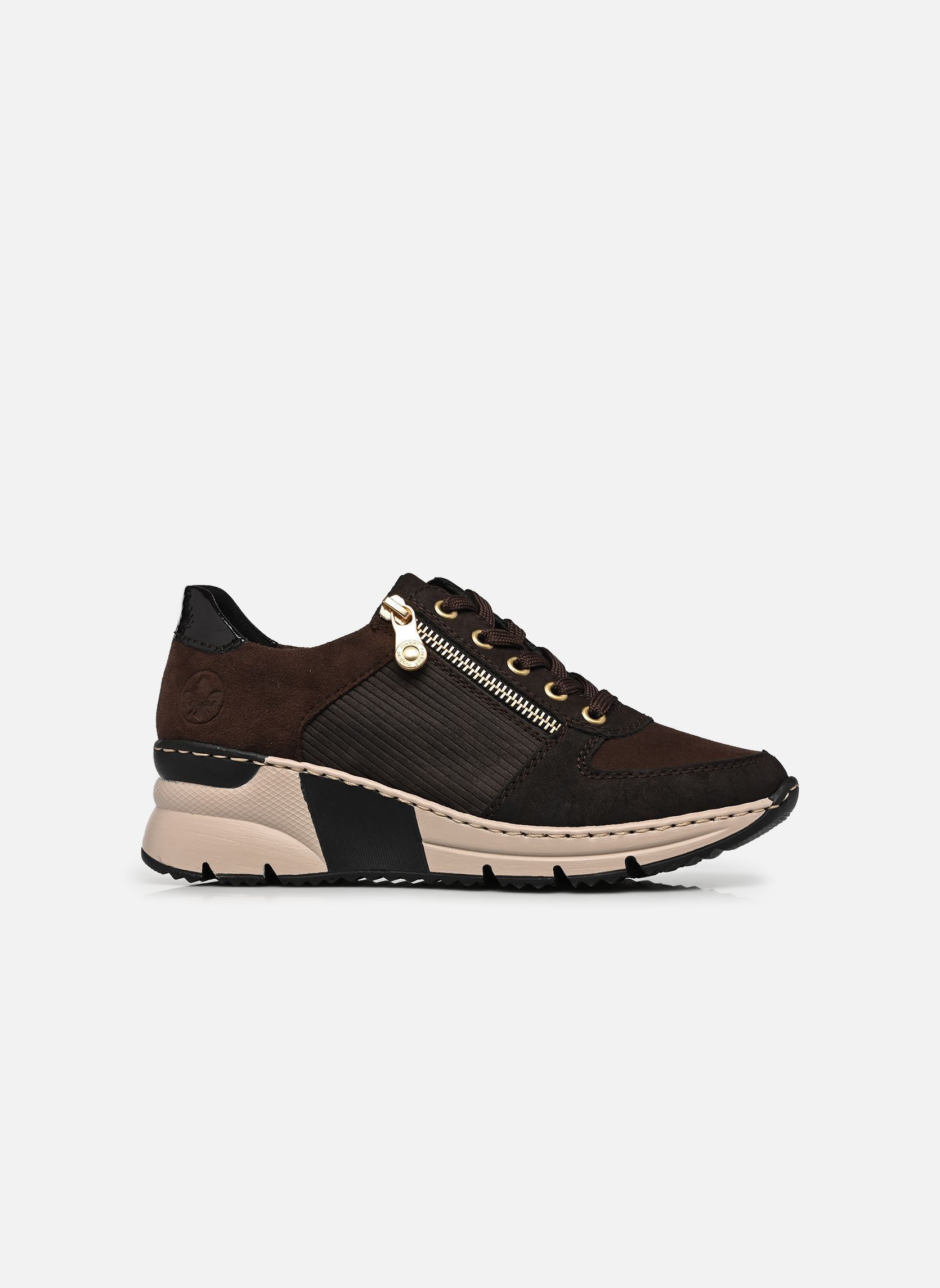 Lage sneakers N6314 dames bruin Rieker Lage sneakers N6314 dames bruin NOUGAT/RANCHO/TESTADIMORO/ESPR