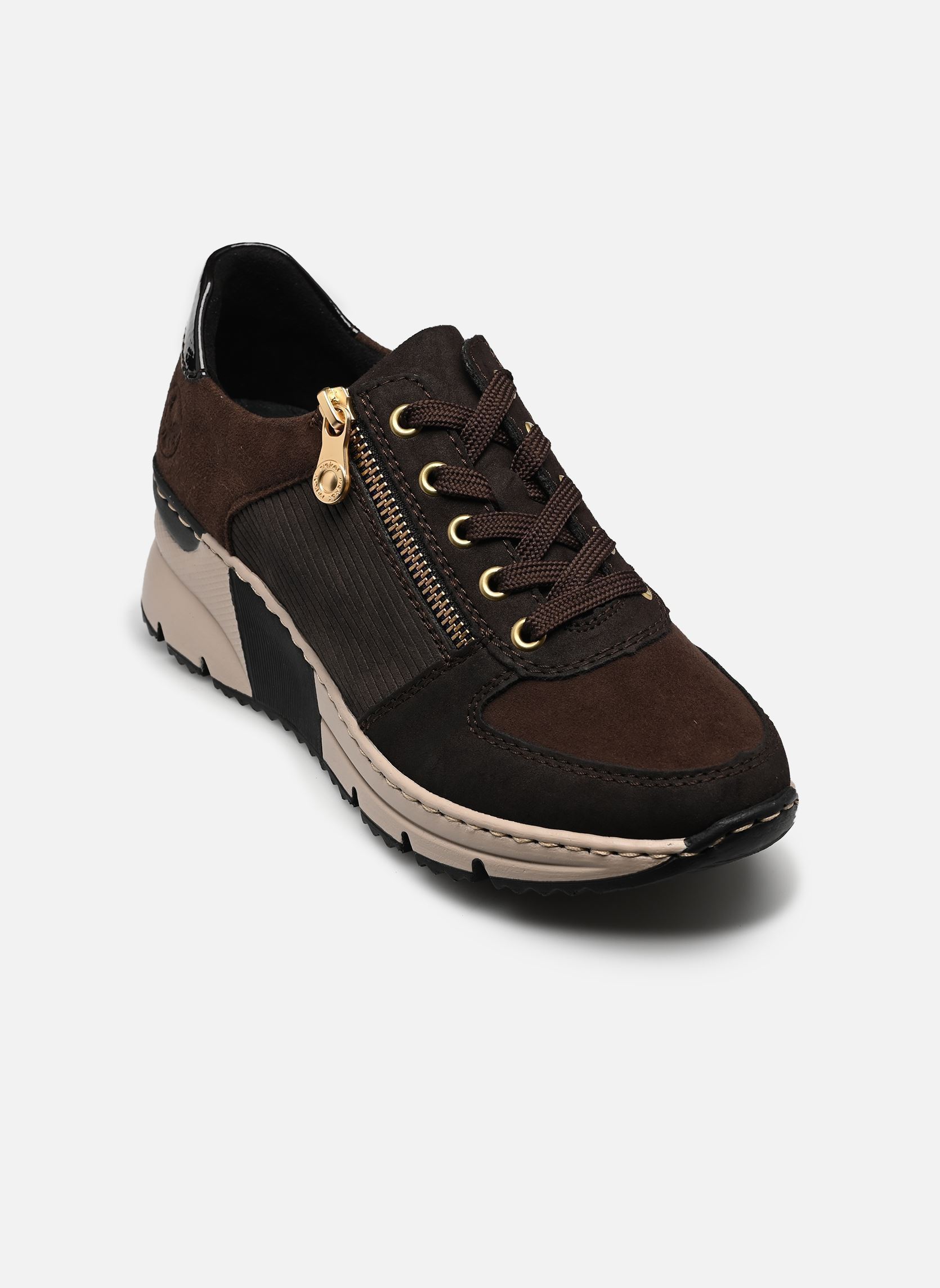 Lage sneakers N6314 dames bruin Rieker Lage sneakers N6314 dames bruin NOUGAT/RANCHO/TESTADIMORO/ESPR