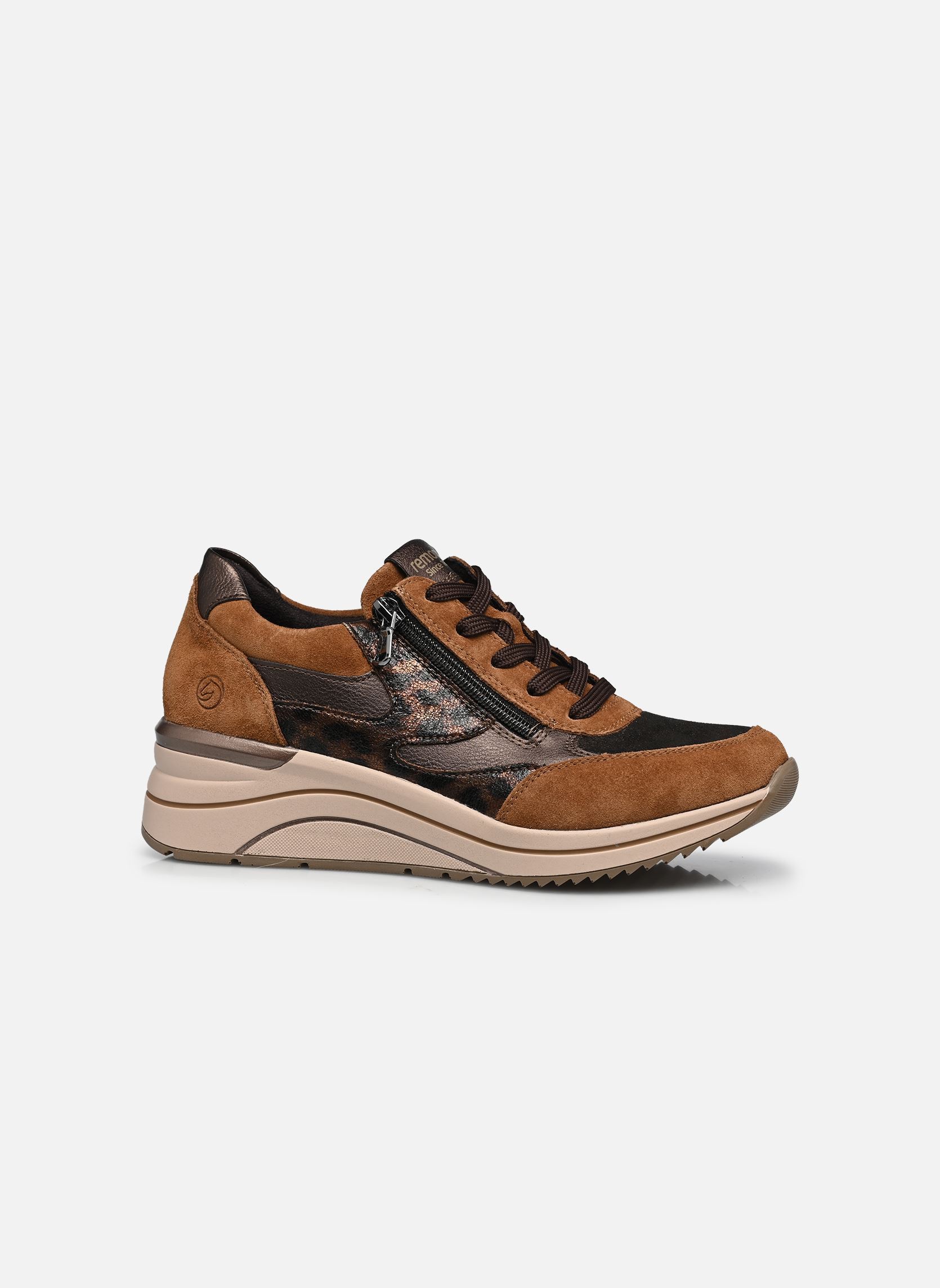 Lage sneakers D0T23 dames bruin Remonte Lage sneakers D0T23 dames bruin REH/SCHWARZ-GOLD/ANTIQUE/ANTIK