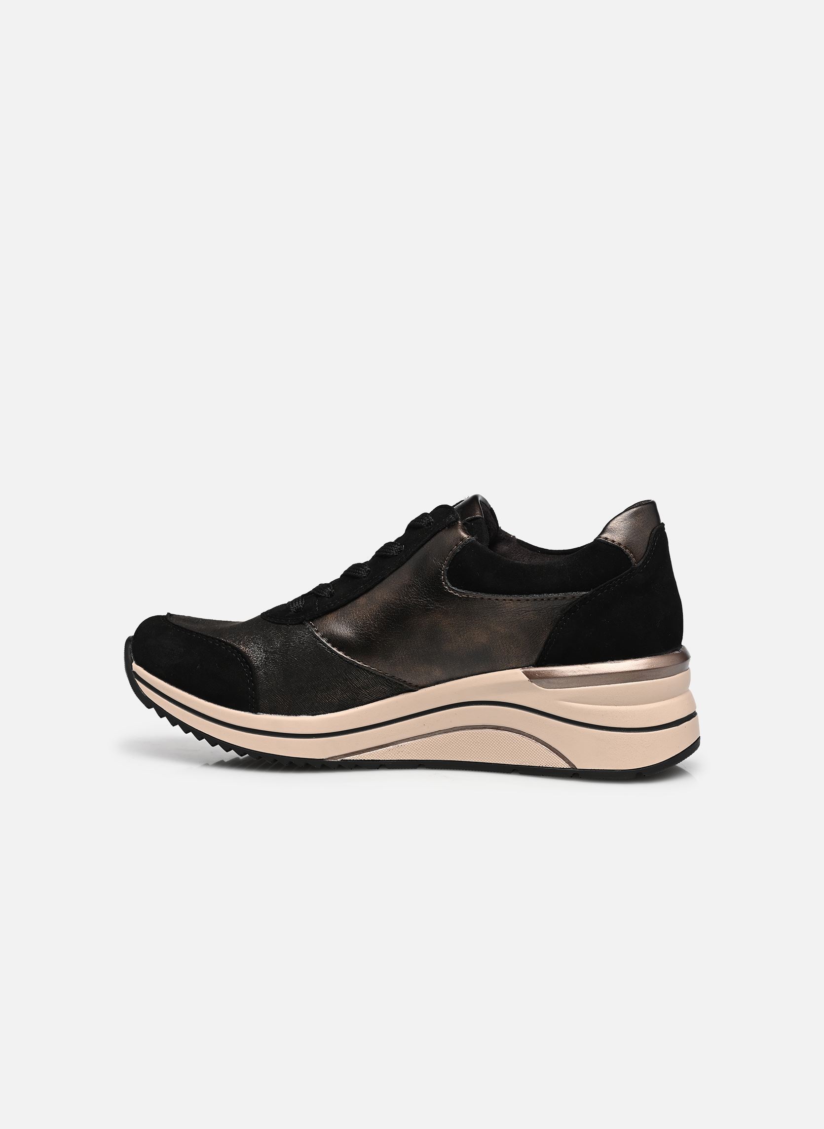 Lage sneakers D0T23 dames zwart Remonte Lage sneakers D0T23 dames zwart SCHWARZ/SCHWARZ-GOLD/ANTIK/GRA