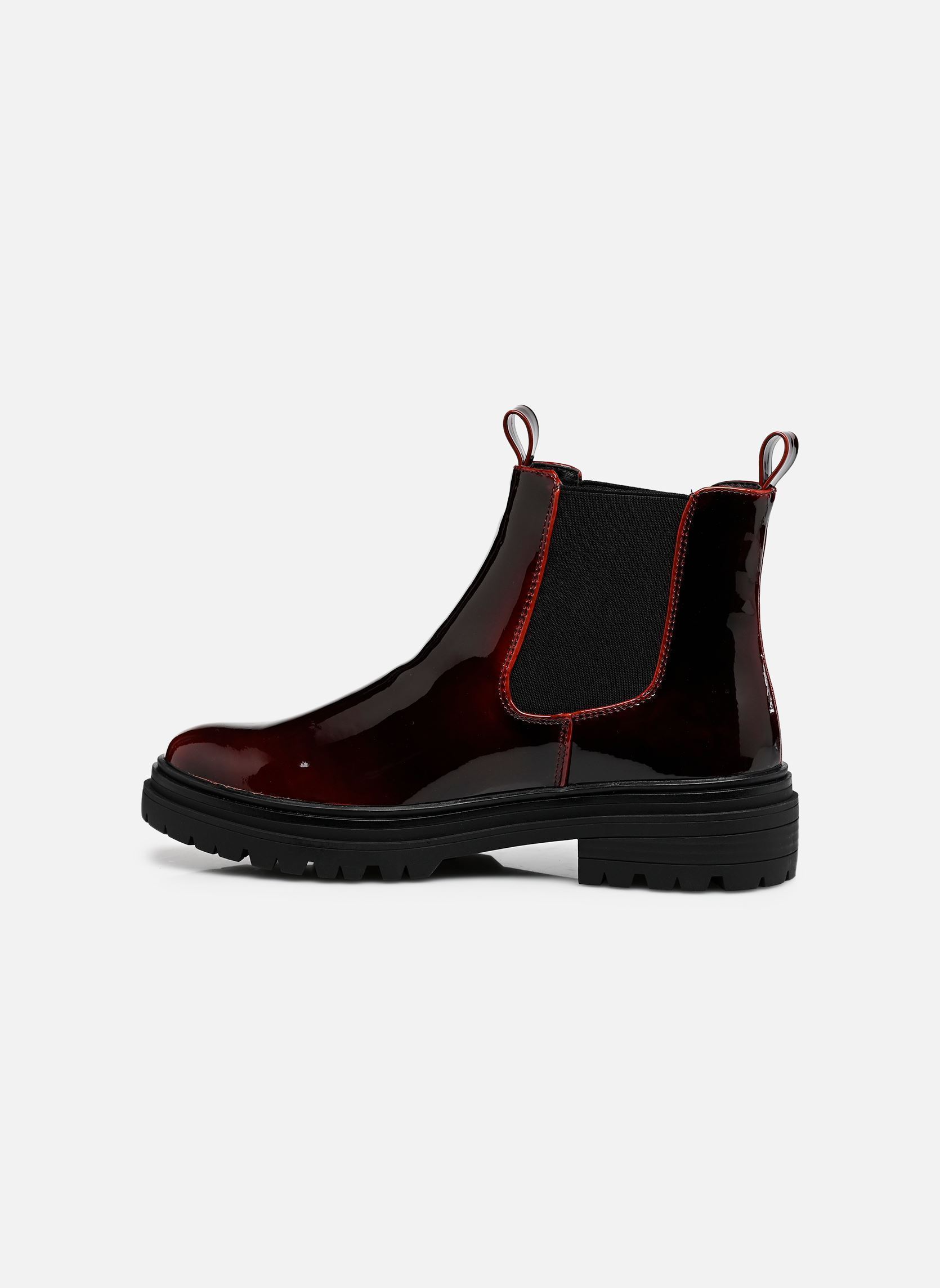 Niedrige Ankle Boots Boots THPATBUR damen bordeaux MADE BY Niedrige Ankle Boots Boots THPATBUR damen bordeaux BORDEAUX PU PATENT