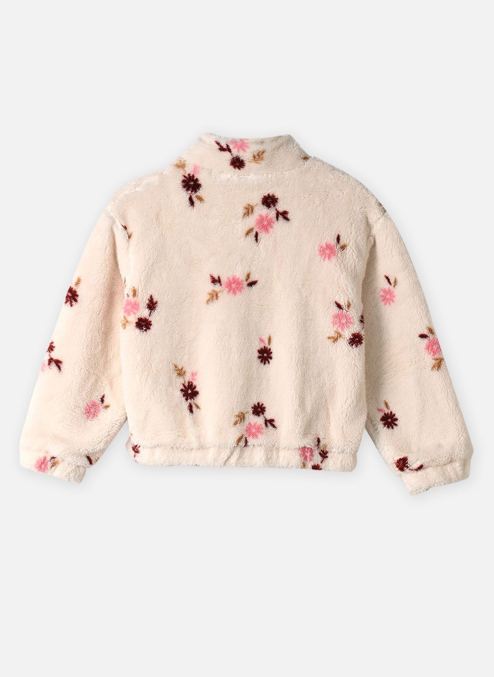 Gilets MSHERPA-FLEUR fille blanc MADE BY Gilets MSHERPA-FLEUR fille blanc FLORINA MOTIF_BEIGE
