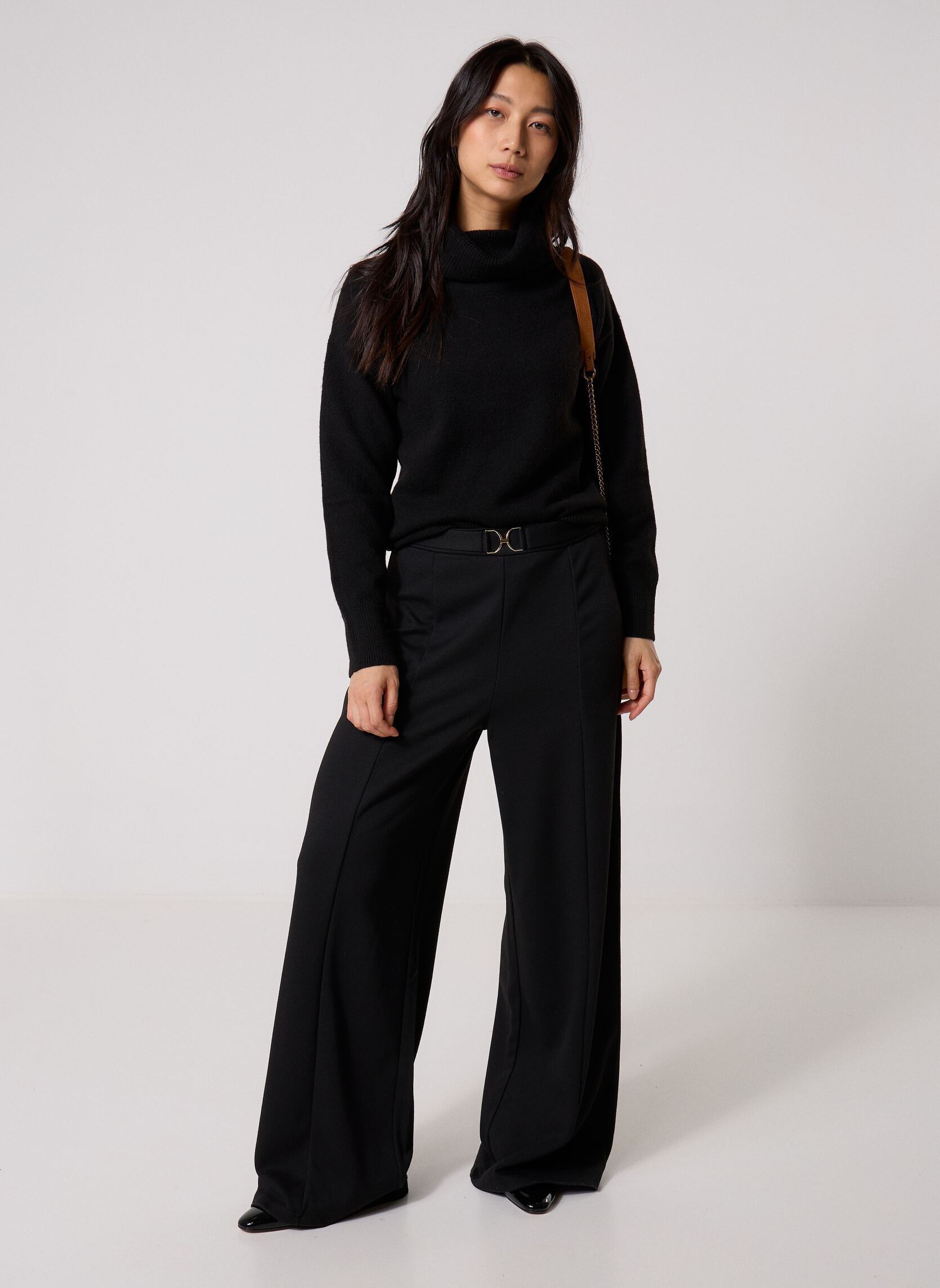 Weite Hosen PANTCITY-BIJOU damen schwarz MADE BY Weite Hosen PANTCITY-BIJOU damen schwarz JET BLACK