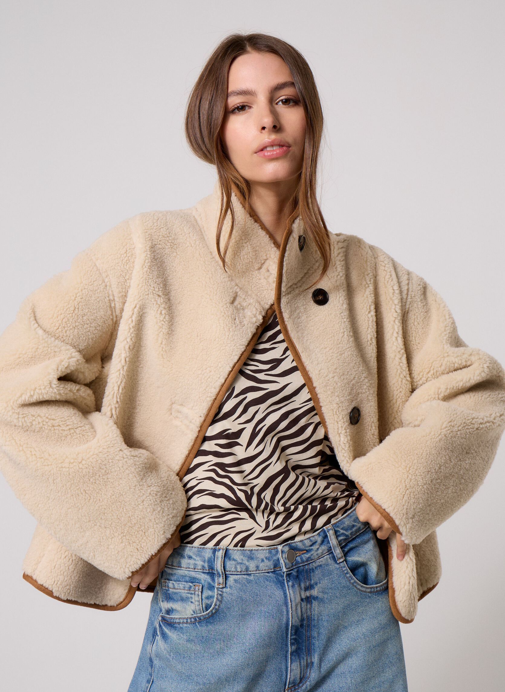 Vestes VBLAZER-FOURRURE femme marron MADE BY Vestes VBLAZER-FOURRURE femme marron CAMEL