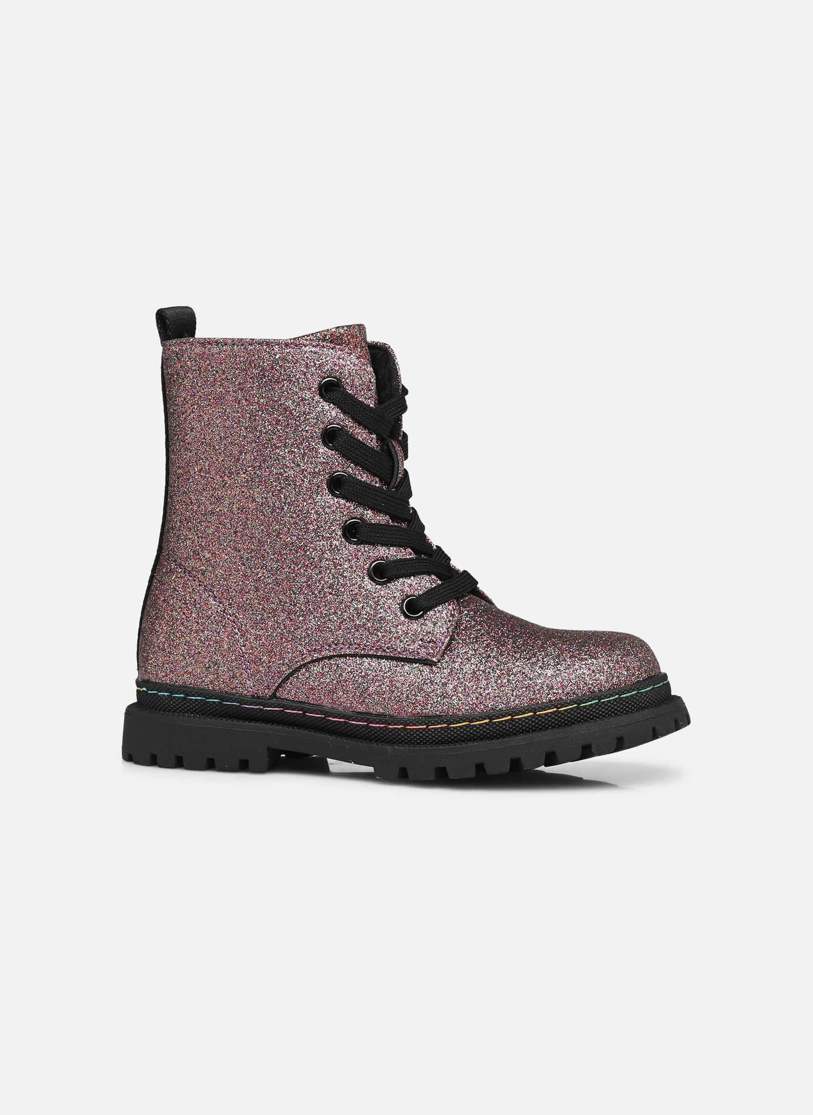 Bottines Boots THTIGLI fille rose MADE BY Bottines Boots THTIGLI fille rose MULTI-GLITTER PU