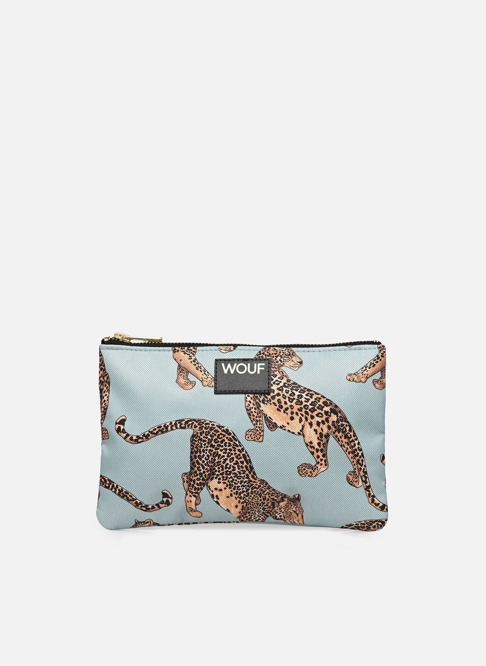 Clutches Pochette - Emerald Leopard damen grün WOUF Clutches Pochette - Emerald Leopard damen grün BLUE AND LIGHT BROWN