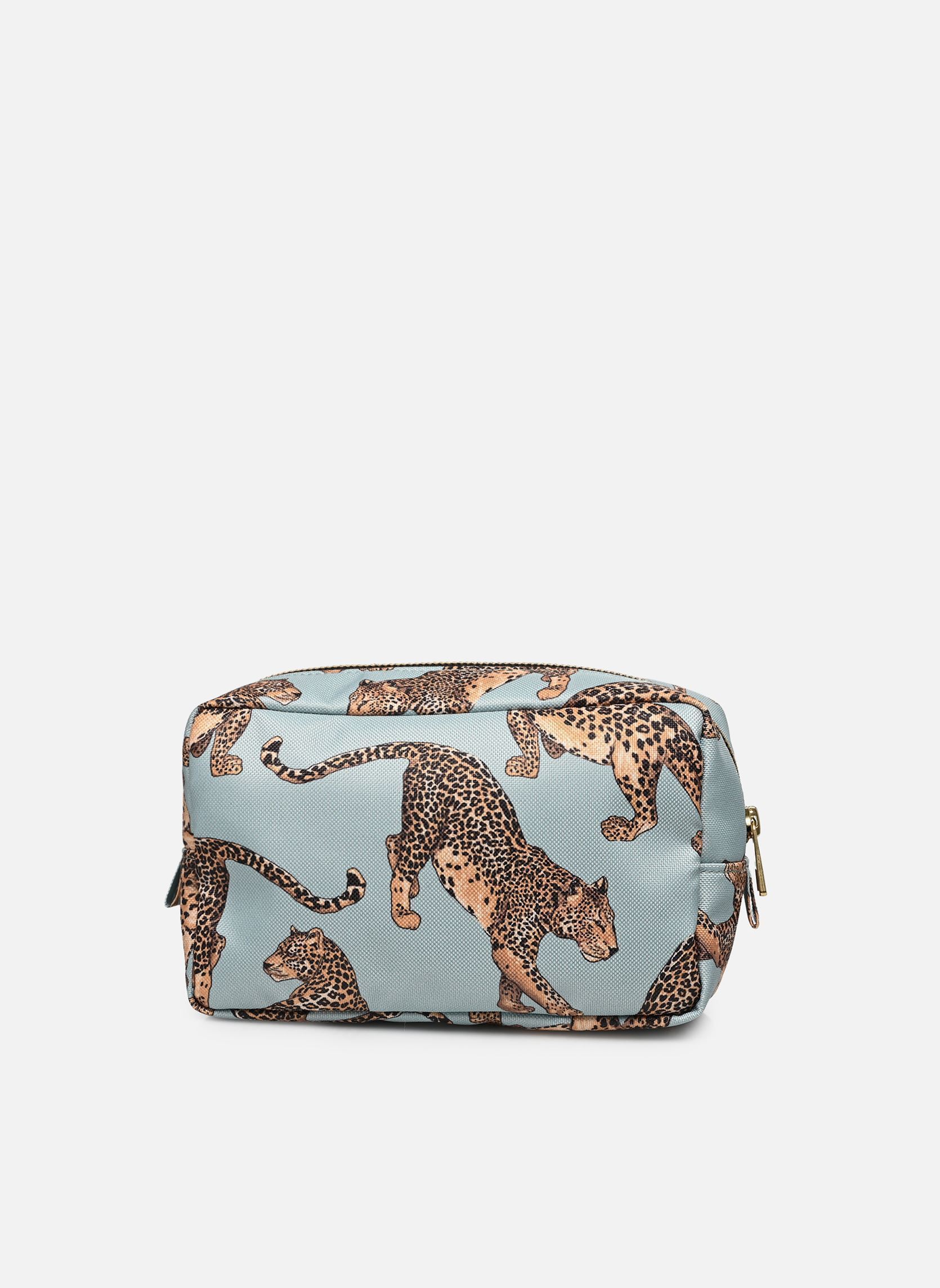 Pochettes Trousse de toilette - Emerald Leopard femme vert WOUF Pochettes Trousse de toilette - Emerald Leopard femme vert BLUE AND LIGHT BROWN
