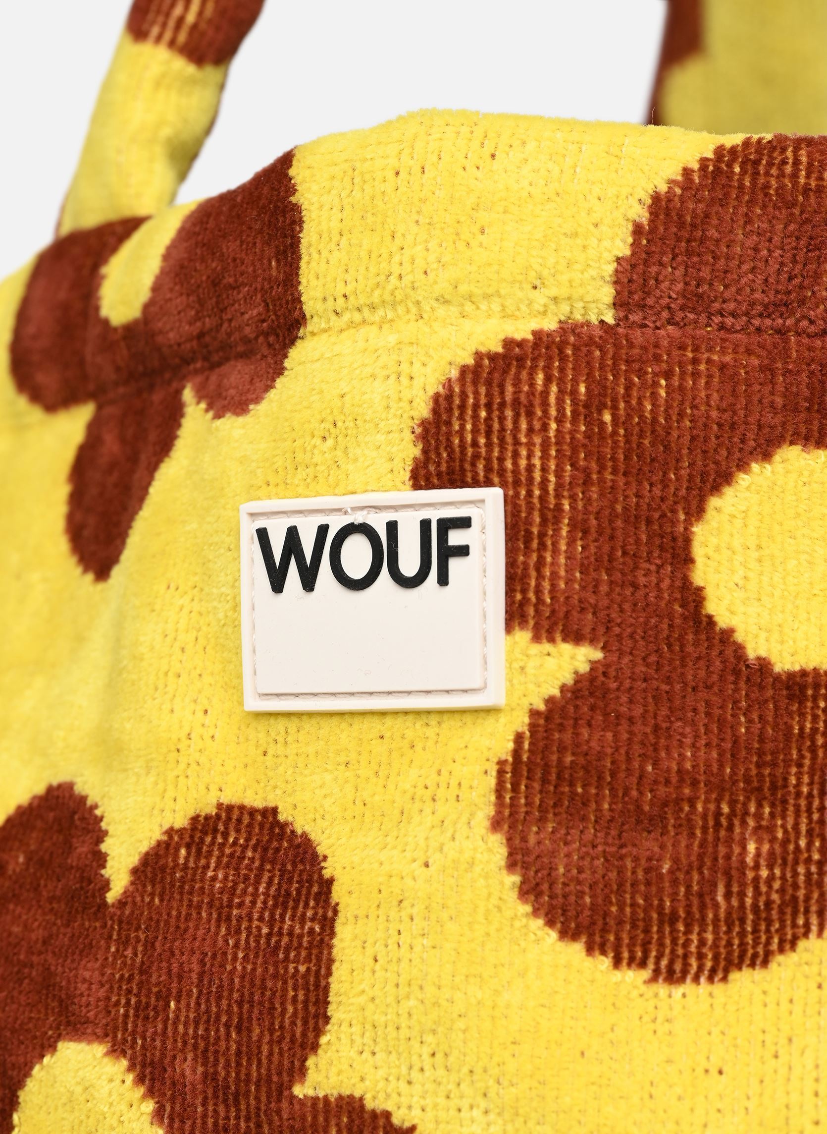 Cabas Grand tote bag - Phi Phi femme jaune WOUF Cabas Grand tote bag - Phi Phi femme jaune YELLOW AND BROWN