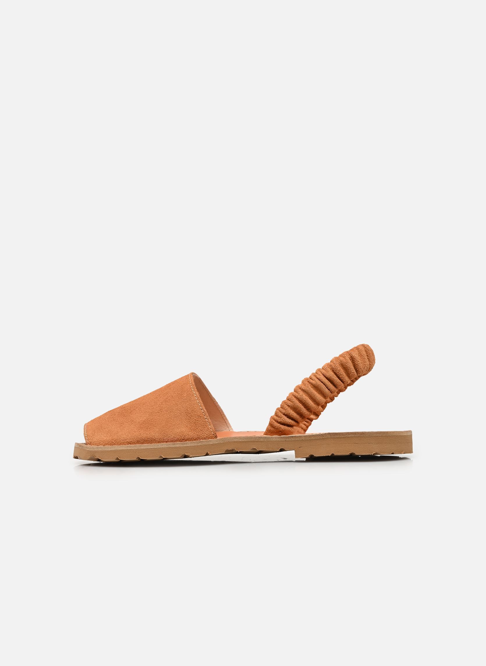 Sandalen Fruncía damen braun Minorquines Sandalen Fruncía damen braun VELOURS SAFRAN