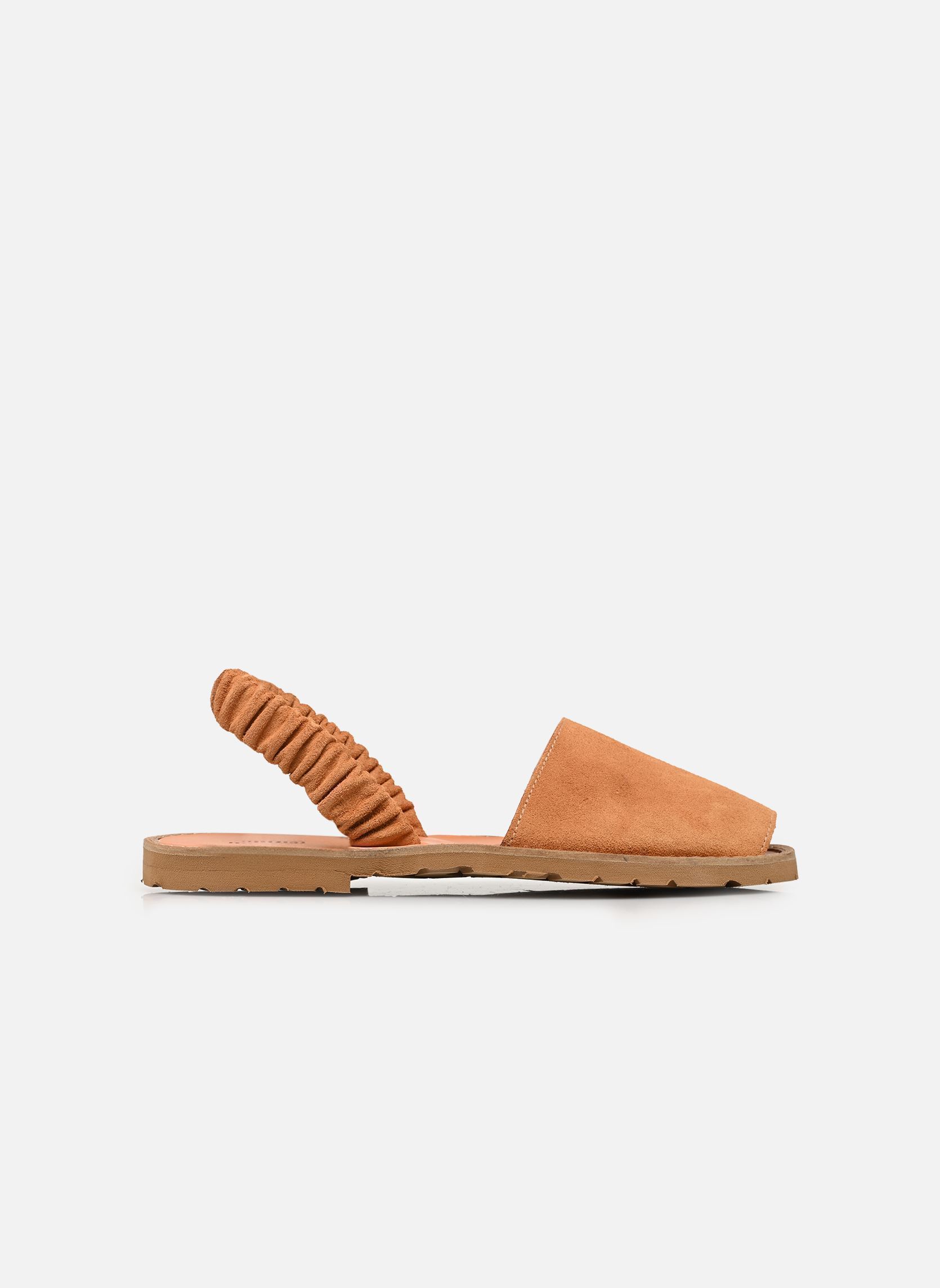 Sandalen Fruncía damen braun Minorquines Sandalen Fruncía damen braun VELOURS SAFRAN