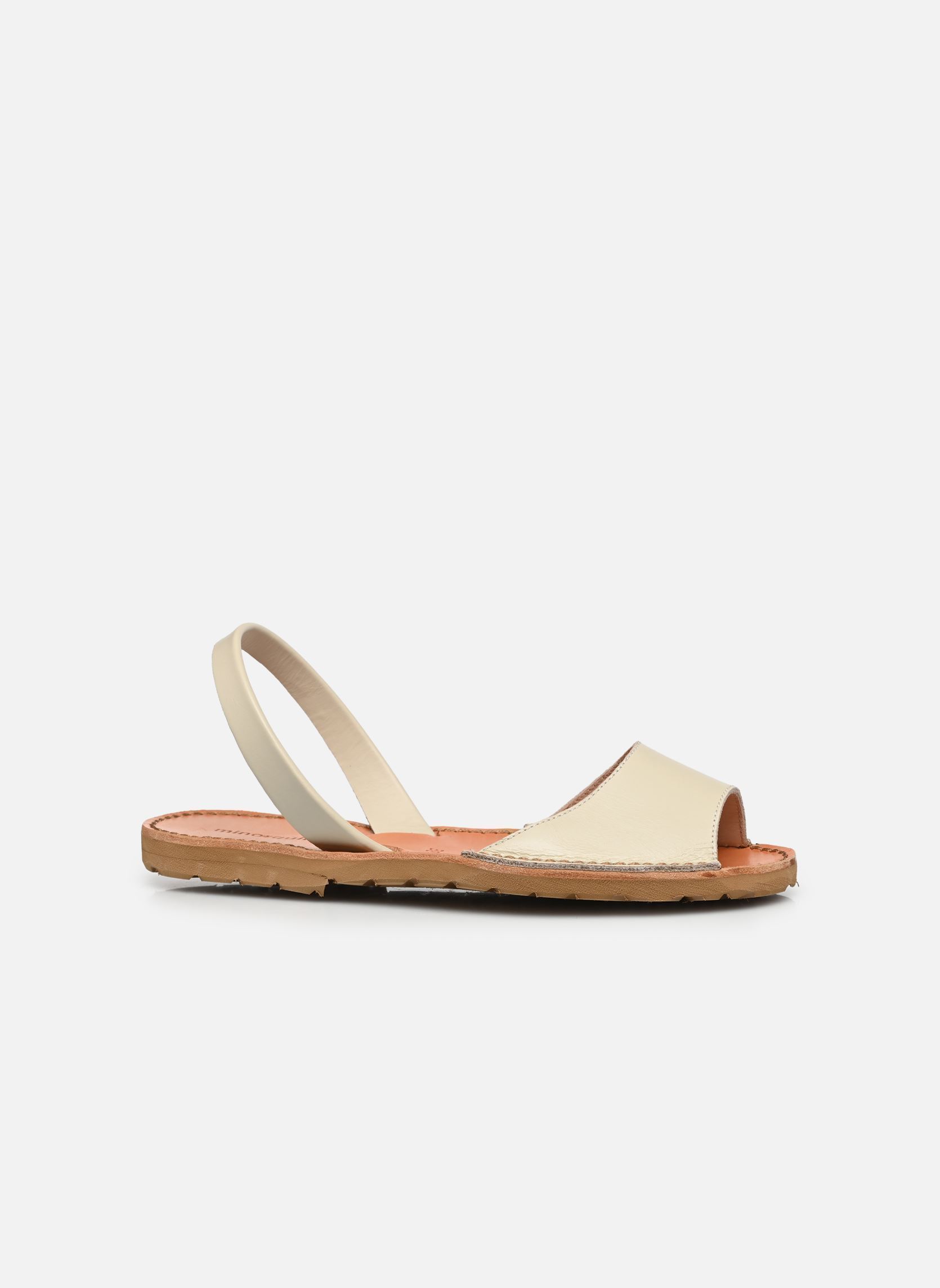 Flache Sandalen Caleta damen weiß Minorquines Flache Sandalen Caleta damen weiß CUIR SALINAS