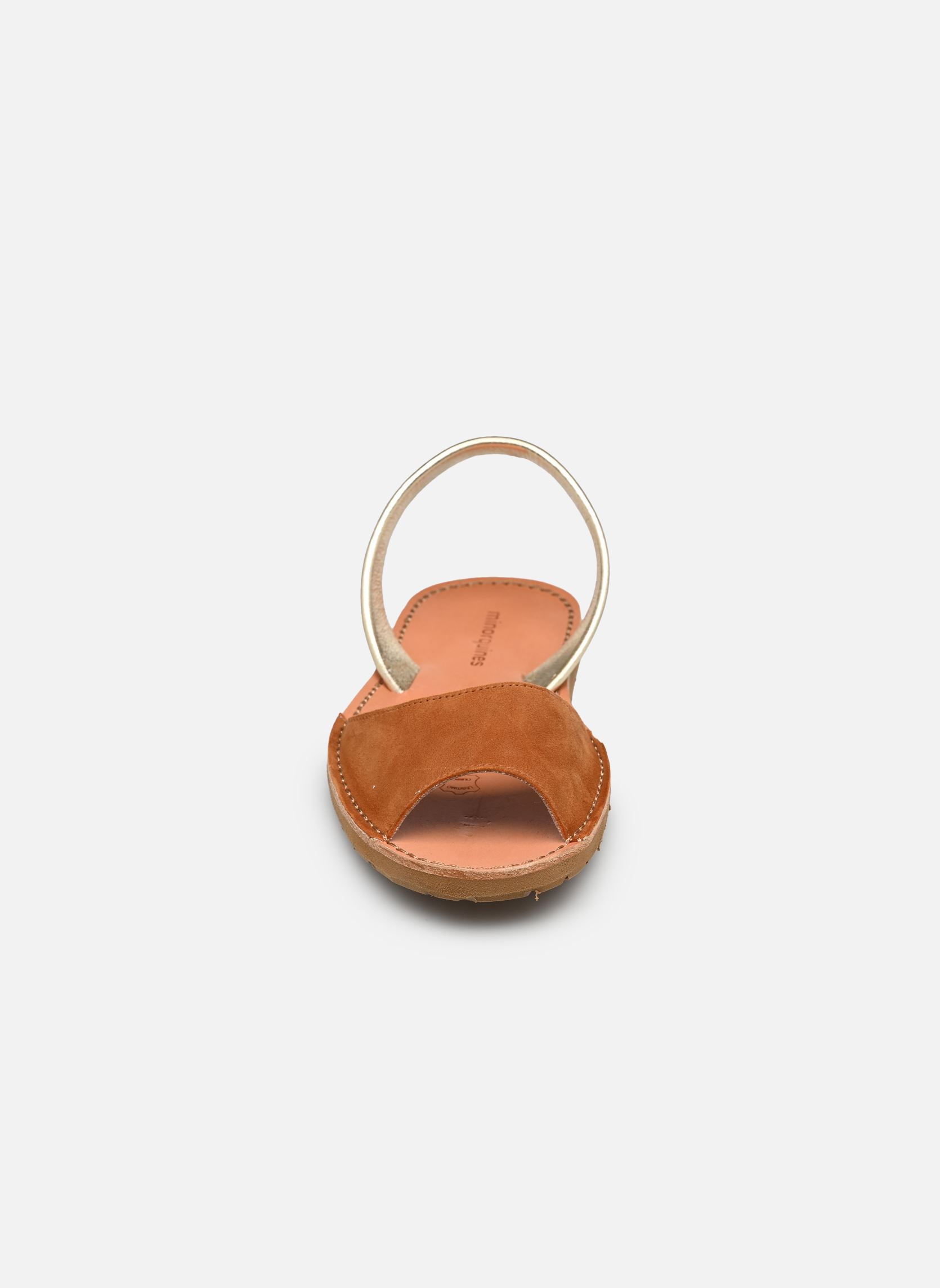Platte sandalen Caleta dames bruin Minorquines Platte sandalen Caleta dames bruin DAIM CUERO