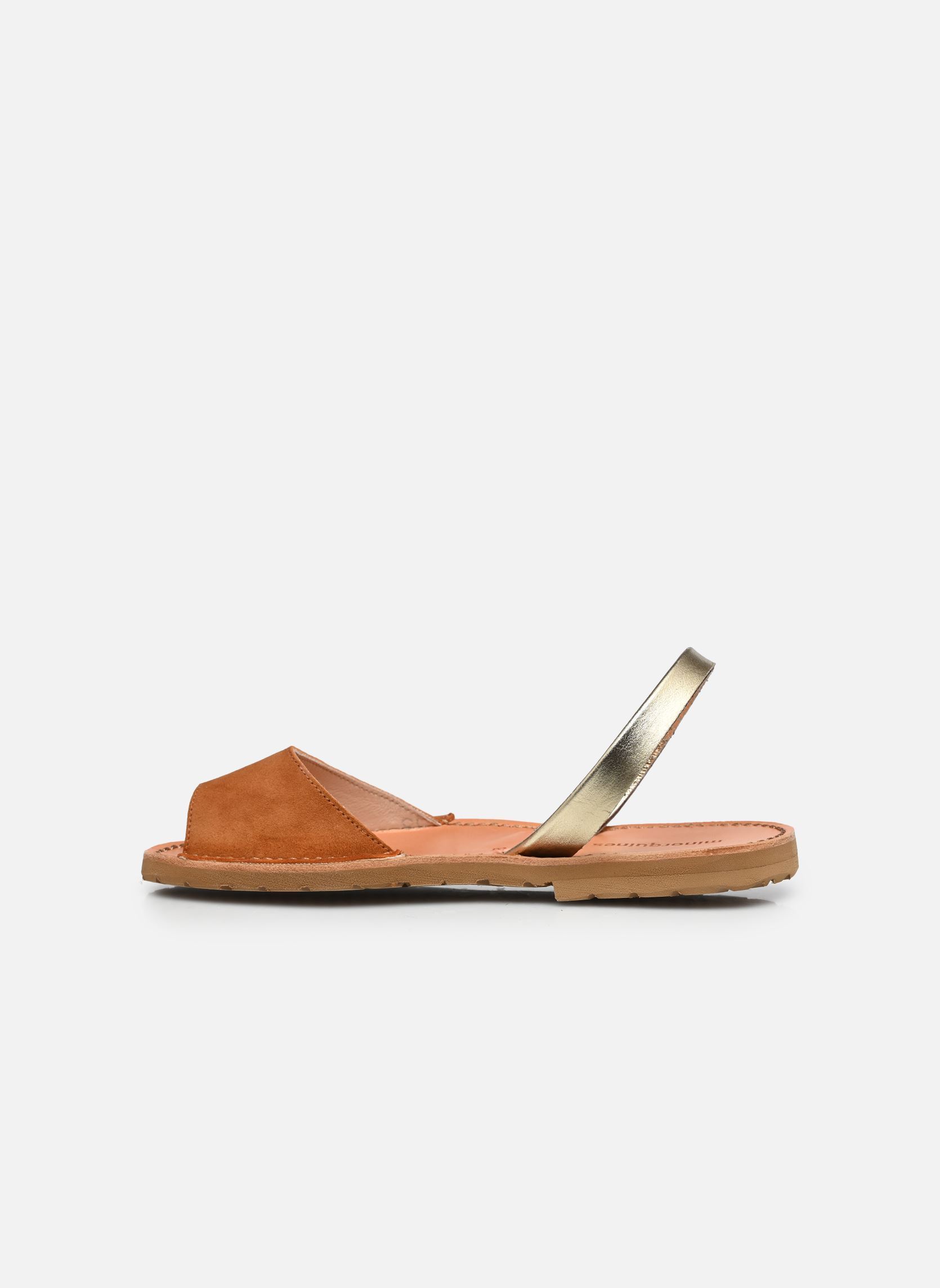 Platte sandalen Caleta dames bruin Minorquines Platte sandalen Caleta dames bruin DAIM CUERO