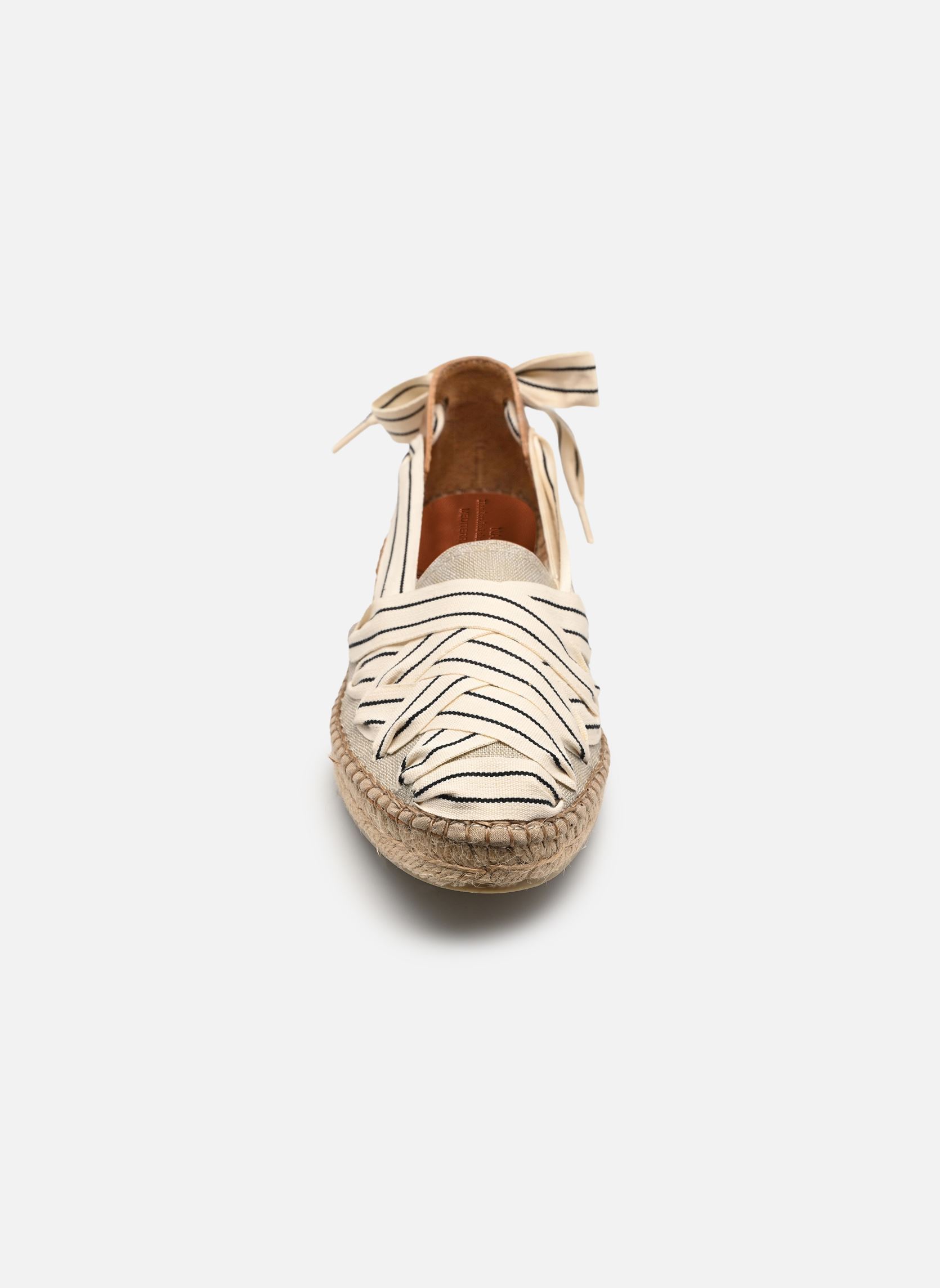 Flache Espadrilles Sukha damen beige Naguisa Flache Espadrilles Sukha damen beige LINEN STRIPE LIGHT BROWN