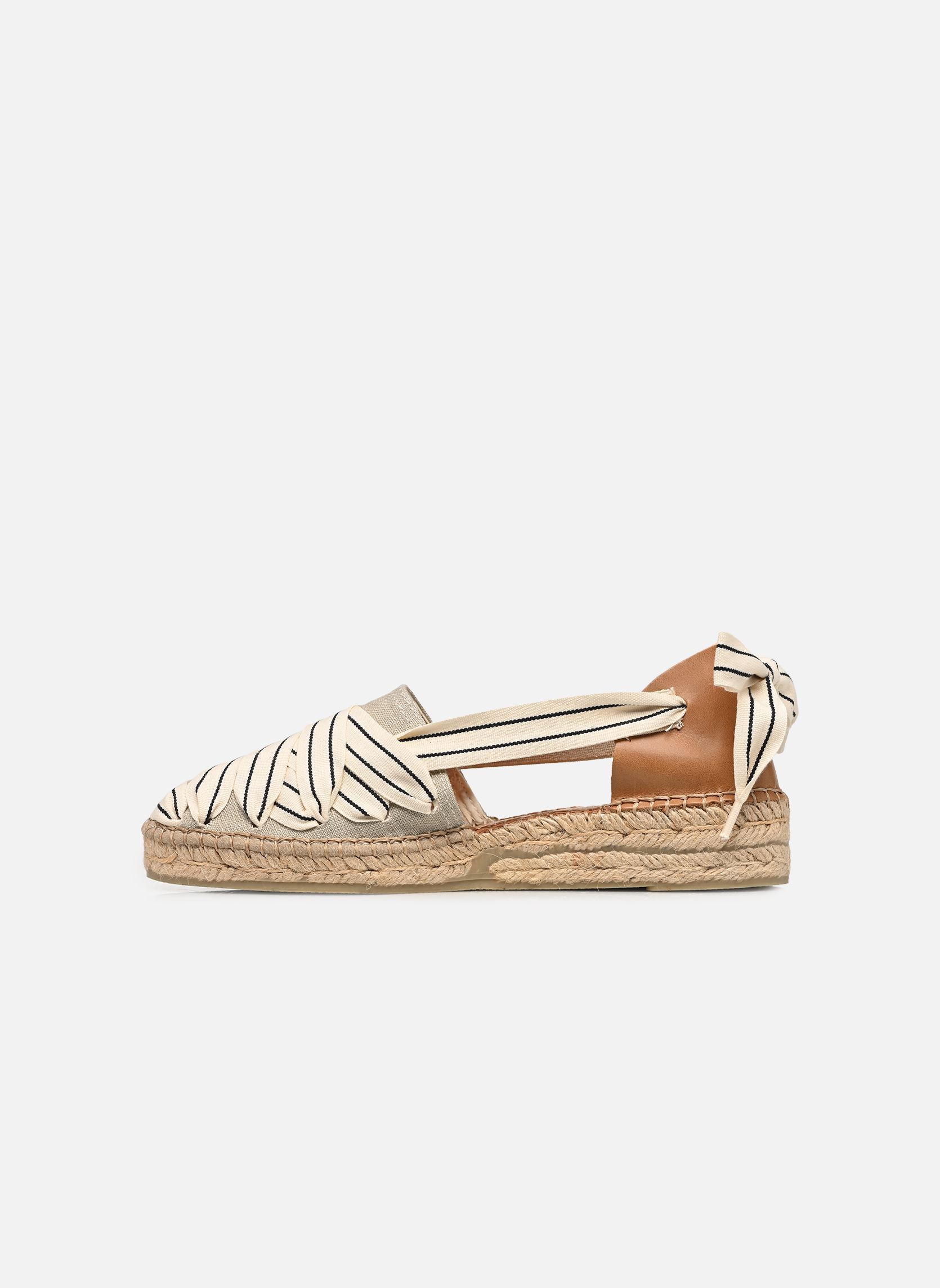 Flache Espadrilles Sukha damen beige Naguisa Flache Espadrilles Sukha damen beige LINEN STRIPE LIGHT BROWN