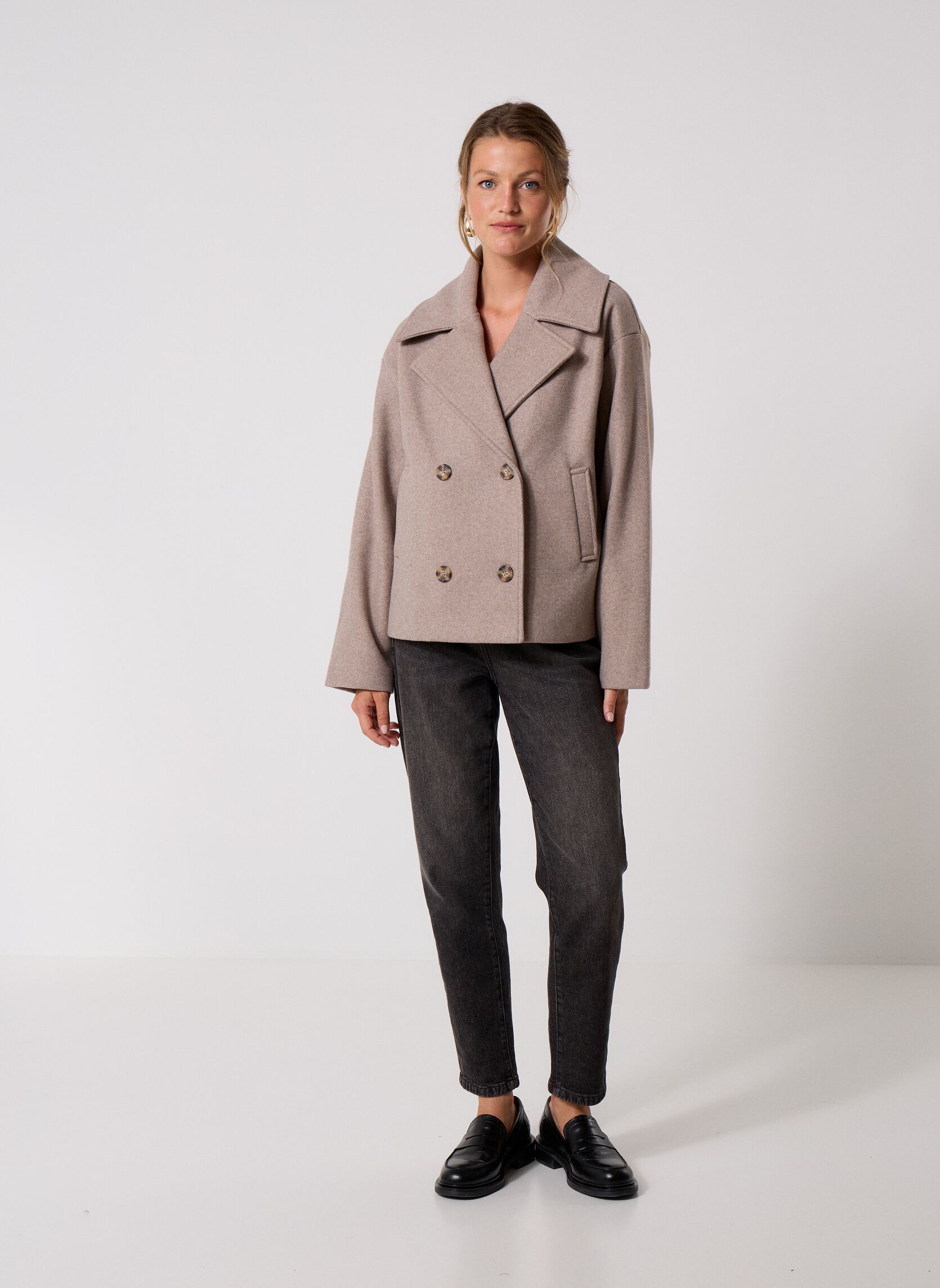 Vestes MCABAN-COURT femme beige MADE BY Vestes MCABAN-COURT femme beige BEIGE CHINE
