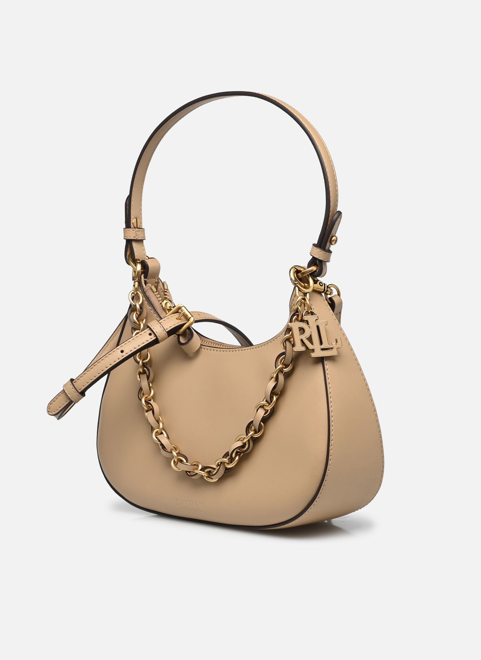 Sacs Mrcy Zp Shld-Shoulder Bag-Medium femme beige Lauren Ralph Lauren Sacs Mrcy Zp Shld-Shoulder Bag-Medium femme beige TAN