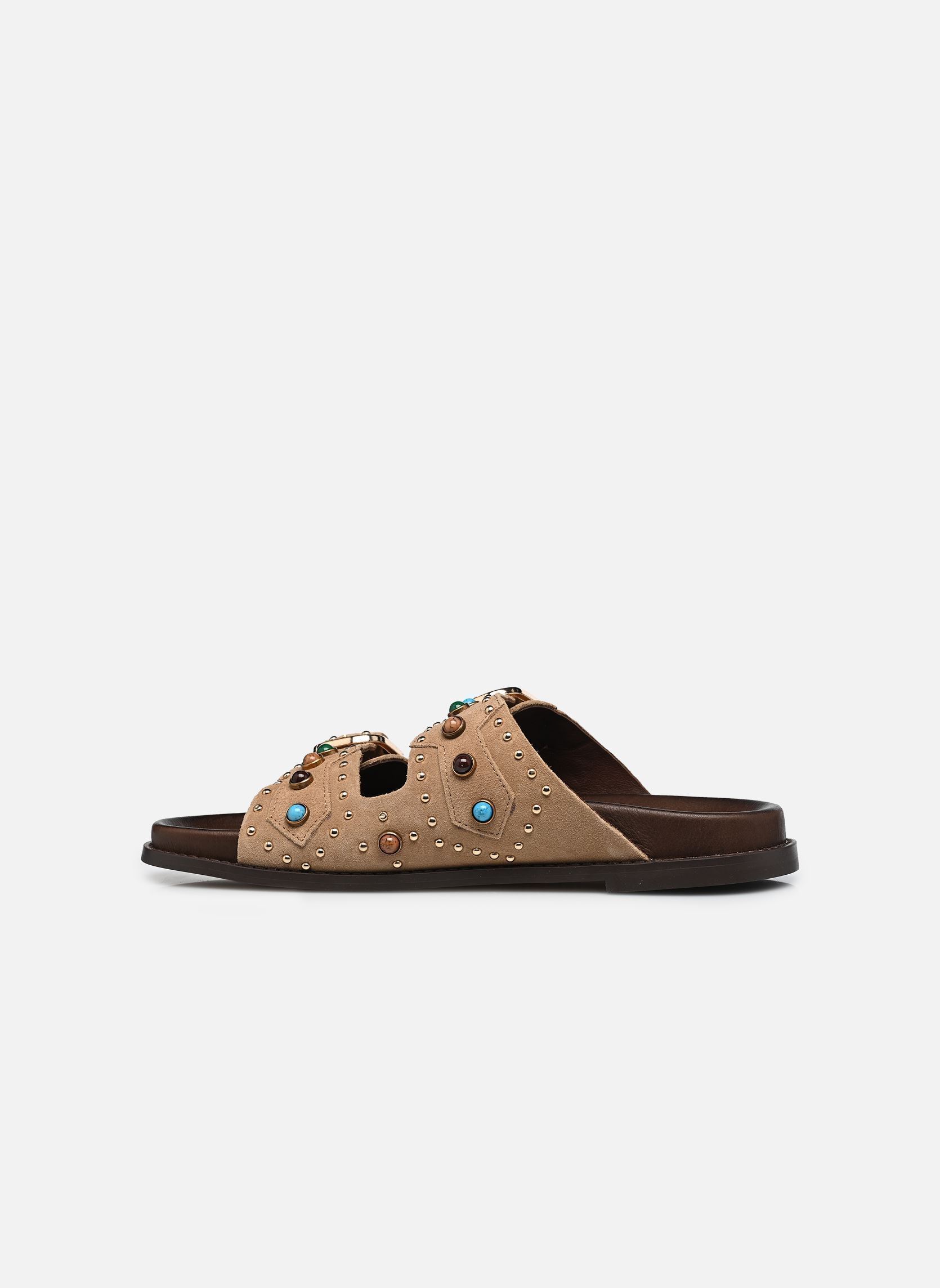 Pantoletten D51049 damen braun Inuovo Pantoletten D51049 damen braun SUEDE TAN
