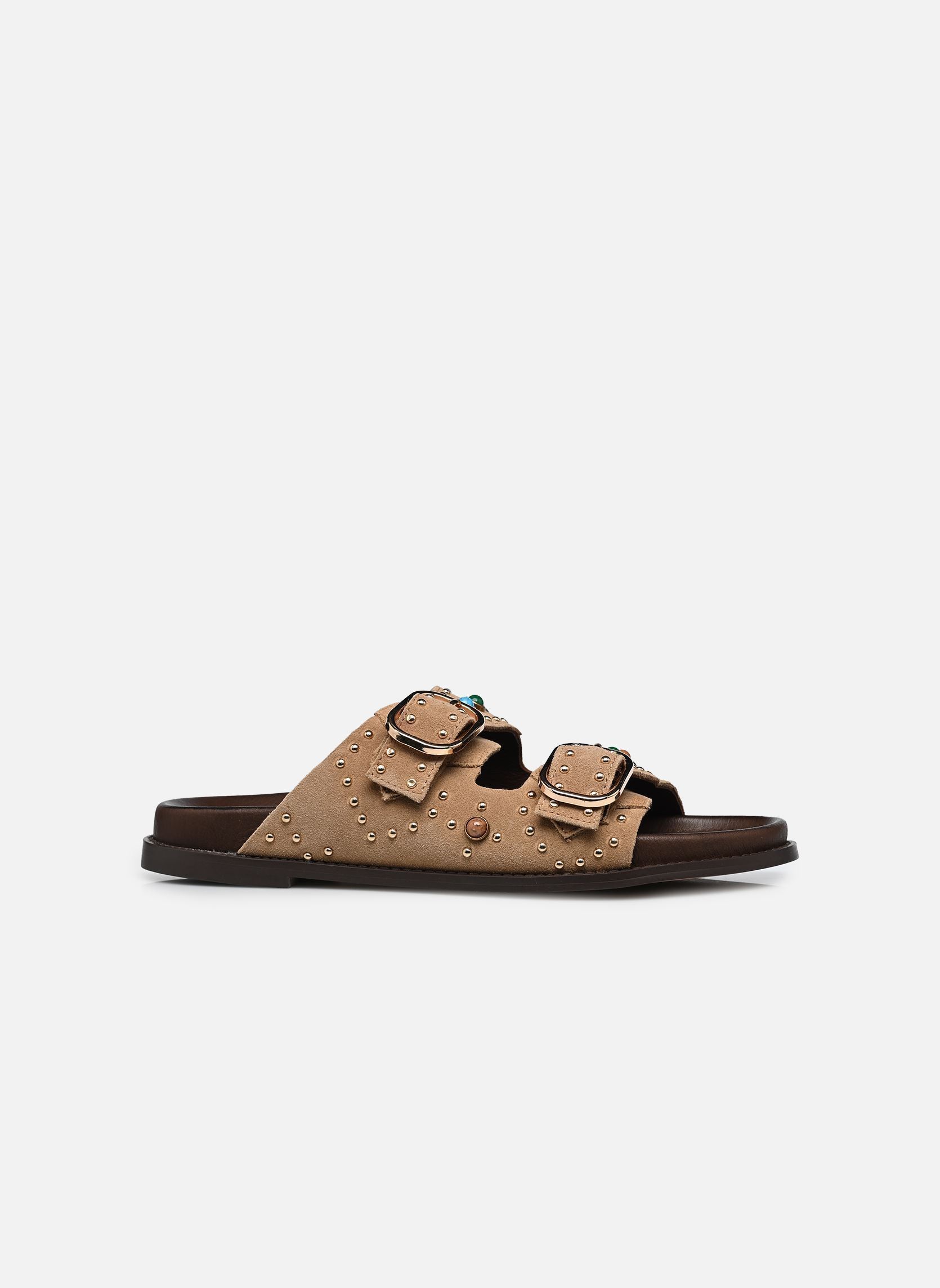 Pantoletten D51049 damen braun Inuovo Pantoletten D51049 damen braun SUEDE TAN