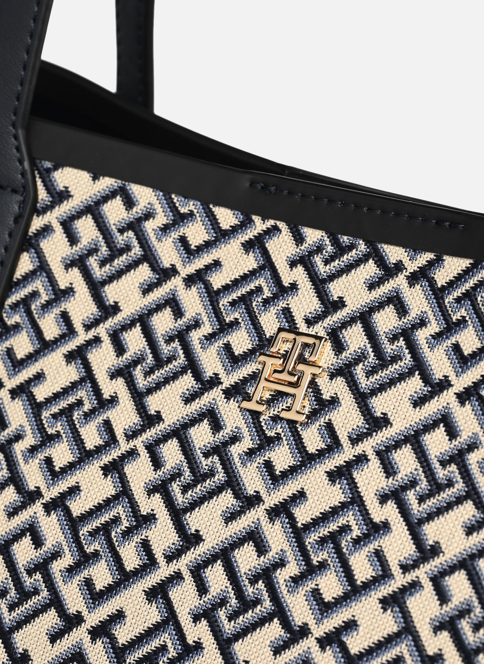 Grote winkelzak TH Icon Tote Jacquard dames blauw Tommy Hilfiger Grote winkelzak TH Icon Tote Jacquard dames blauw BLUE MONO